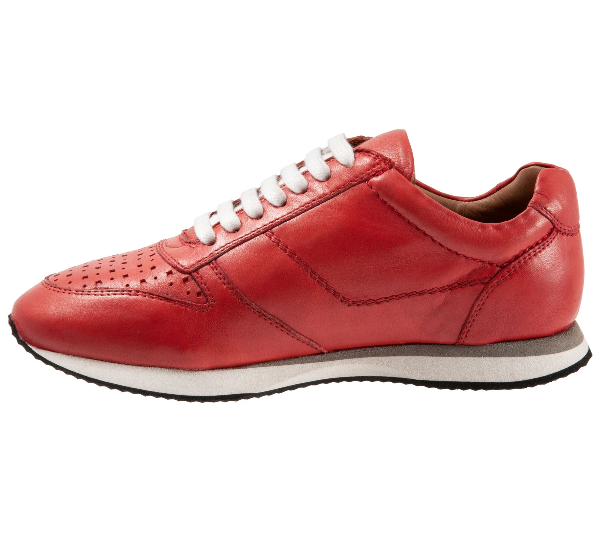 Trotters Lace-Up Leather Sneakers - Infinity - QVC.com