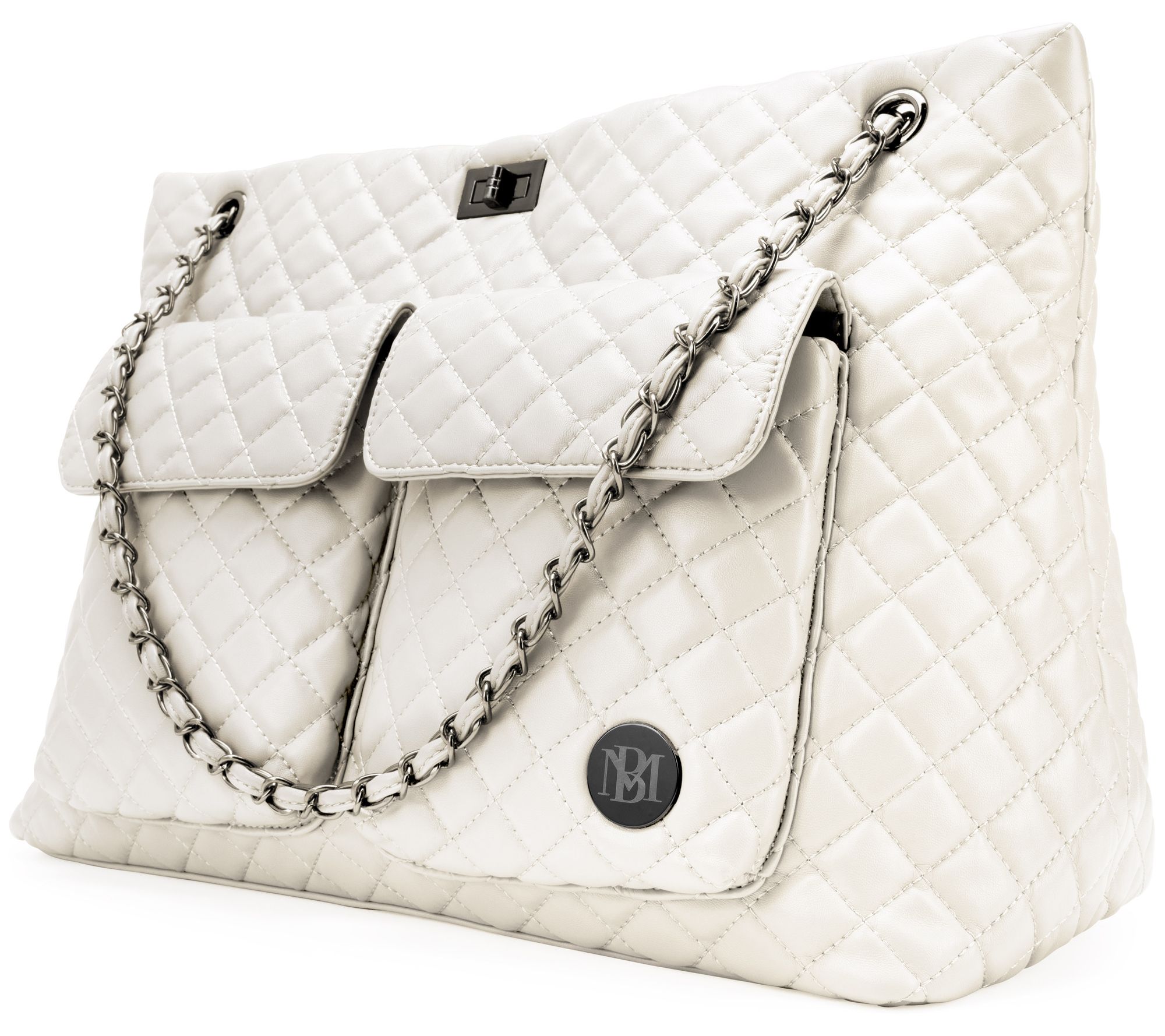 Badgley Mischka Diana Vegan Leather Tote Weekender - Black