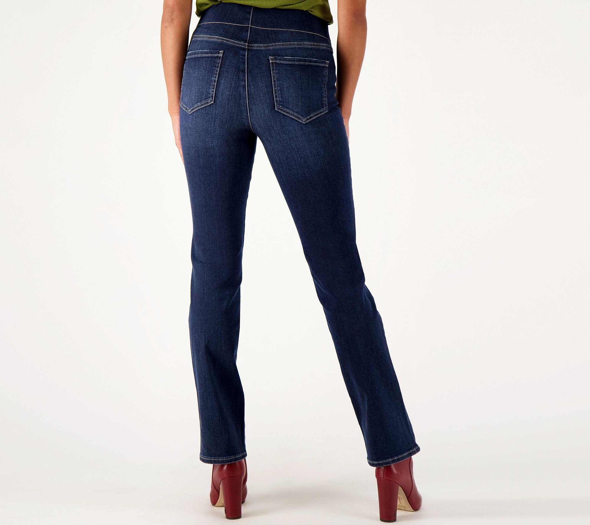NYDJ Sculpt Her Denim Pull-On Straight Jeans- Wonderland