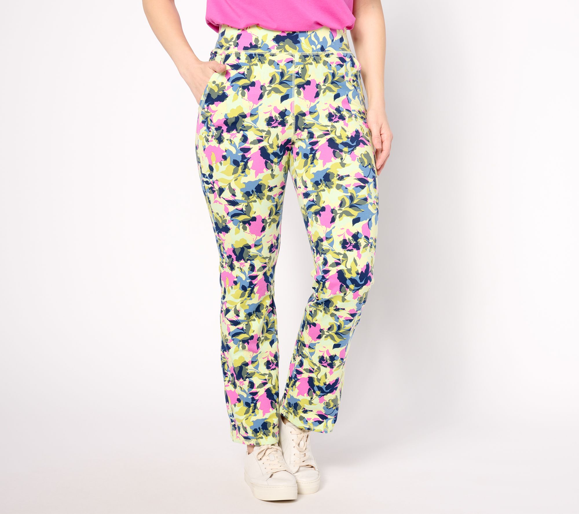 Tolani Collection Printed Leggings with Side Pockets 