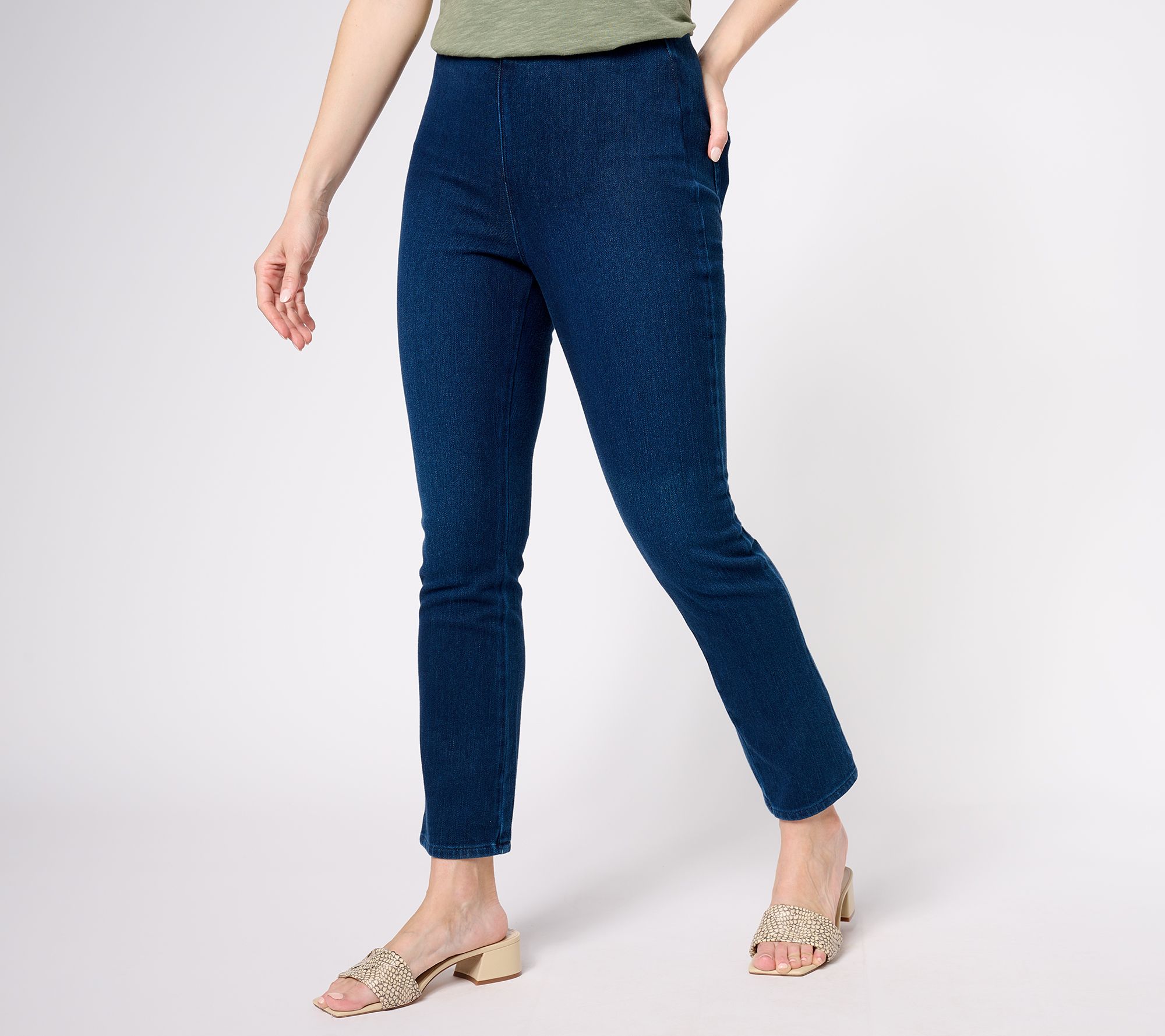 "As Is" Belle by Kim Gravel Reg Flexibelle Straight Leg Ankle Jean
