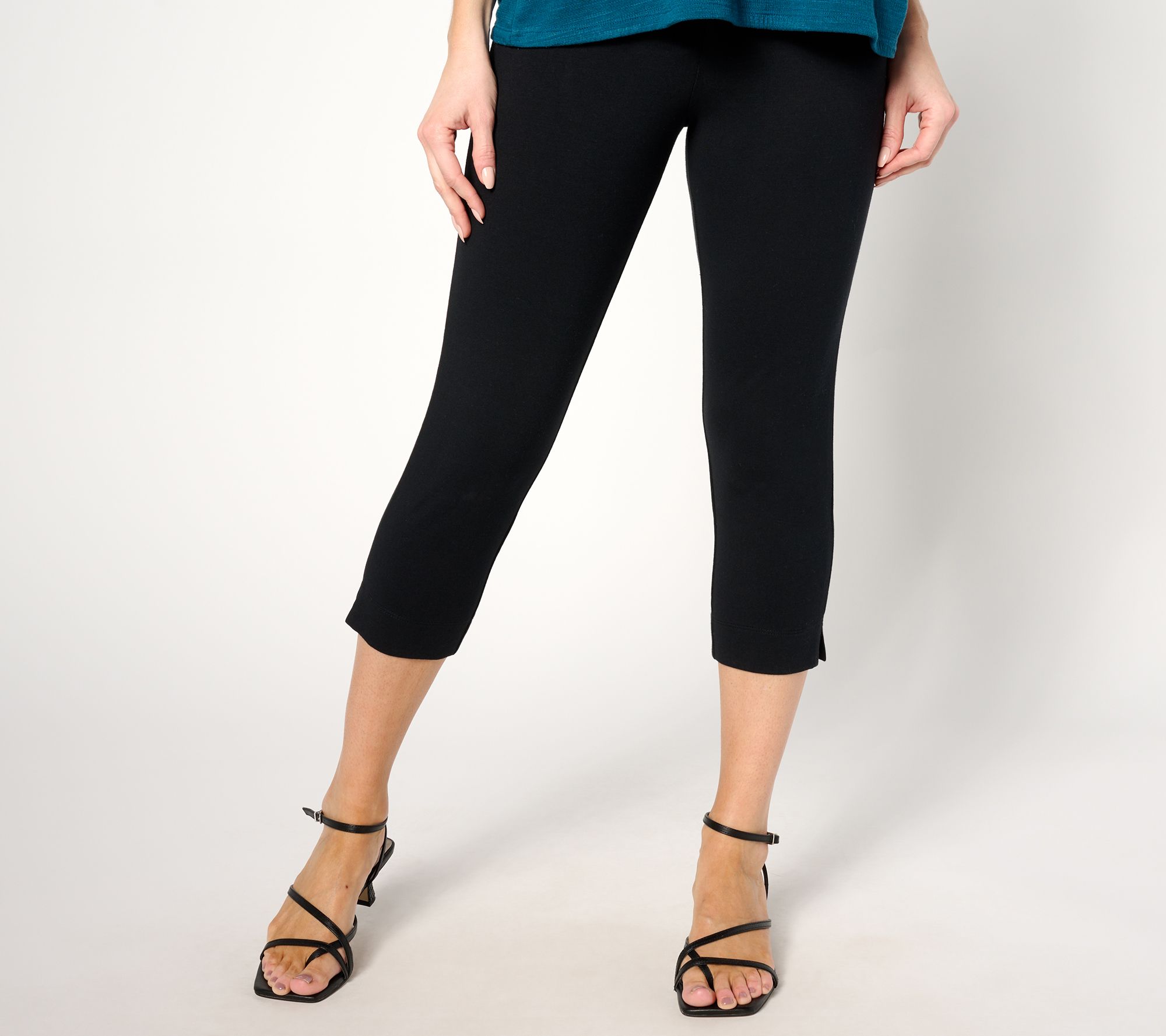 Women With Control Regular Knit Pull On Capri Pant 