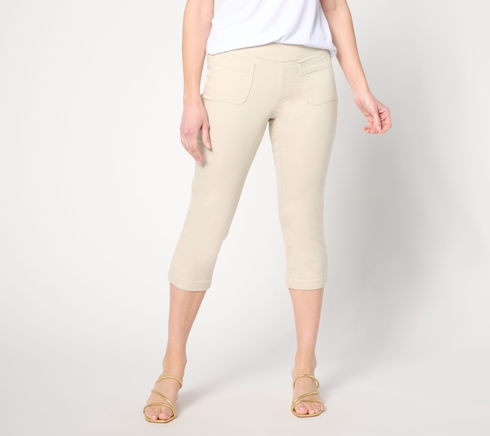 Belle by Kim Gravel Tall TripleLuxe Twill Patch Pocket Capri