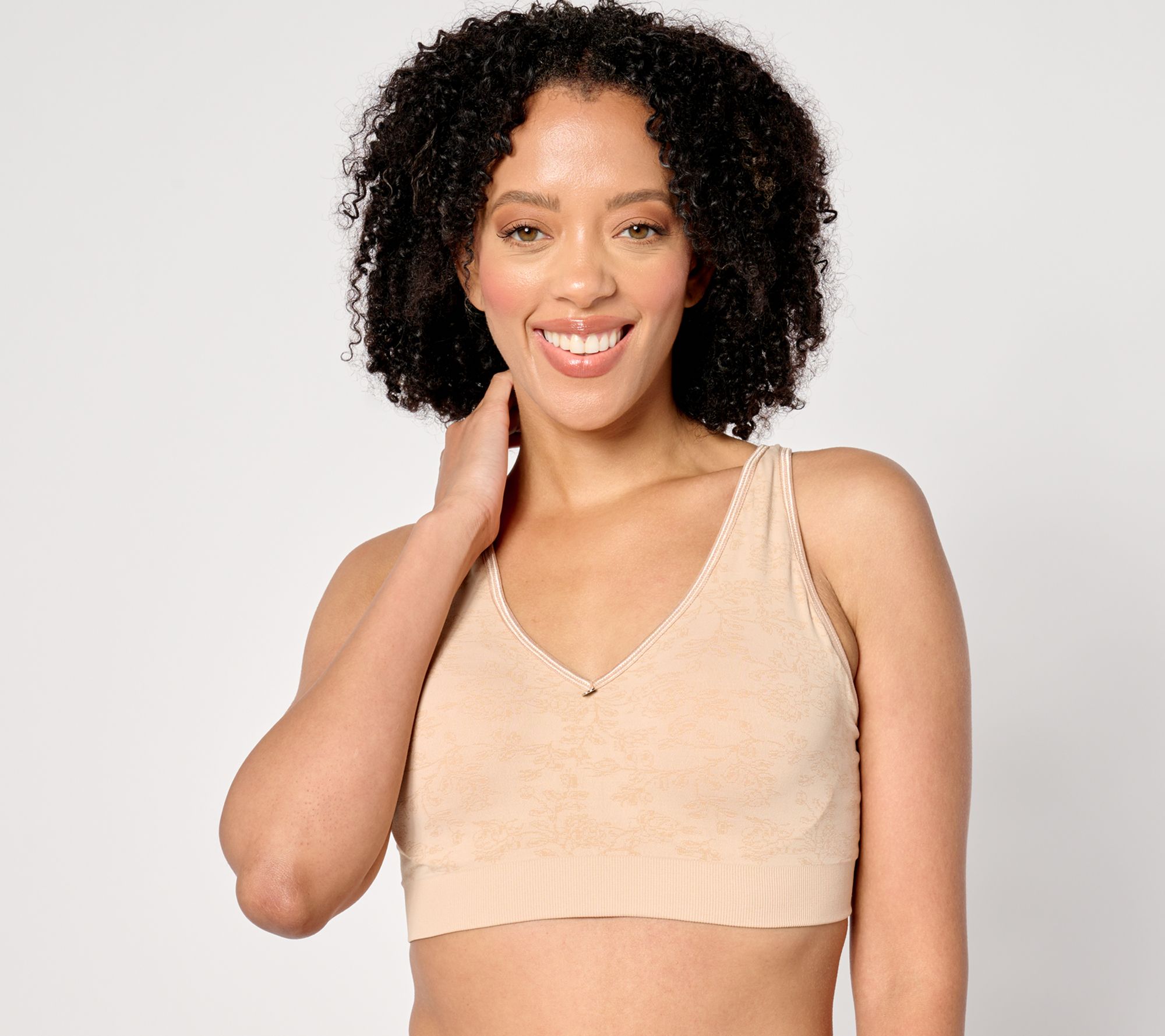 Breezies Seamless Floral Jacquard Underwire T-Shirt Bra