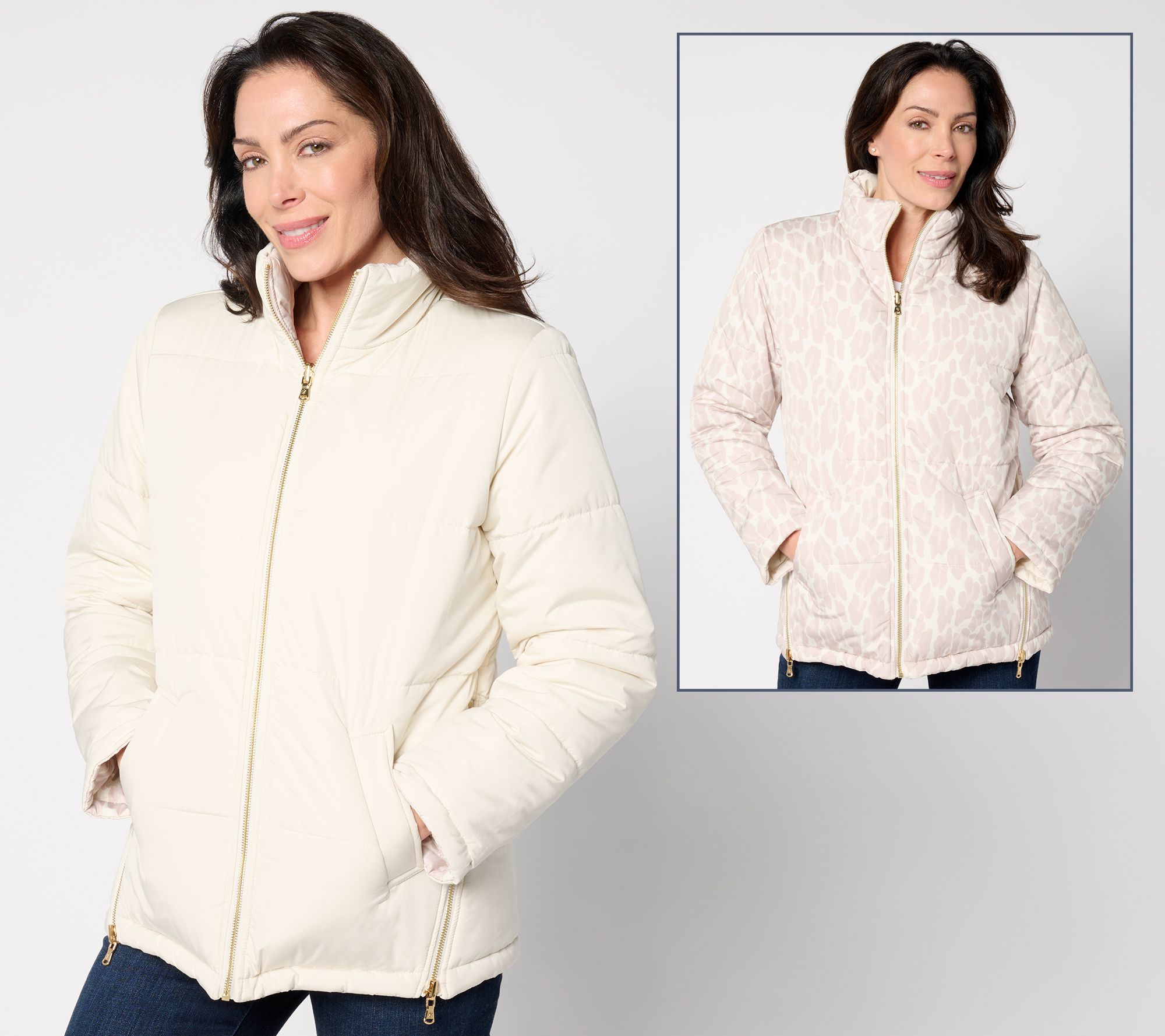 Qvc Com 2, Isaac Mizrahi Live! Printed Reversible Puffer Jacket.