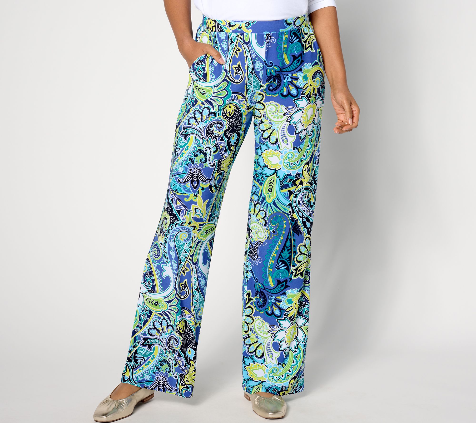 "As Is" Attitudes by Renee Regular Como Jersey Wide Leg Pant