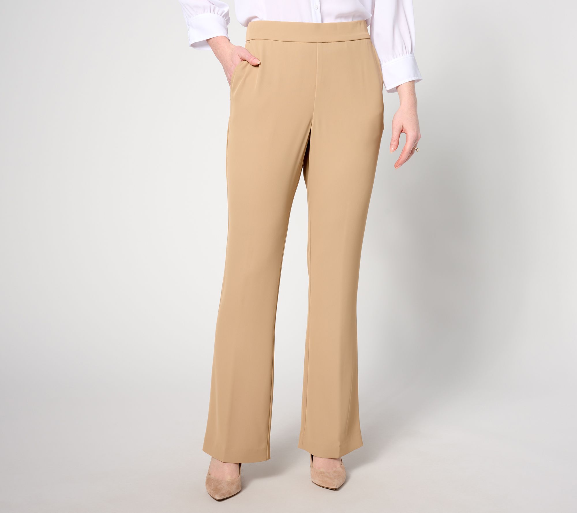 "As Is" BEAUTIFUL by Lawrence Zarian Petite Wide Leg Pull On Pant