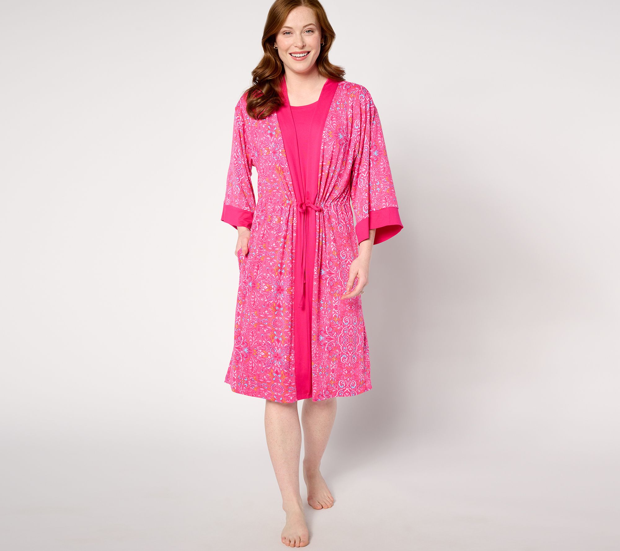 As Is Carole Hochman Chemise and Robe Travel Set