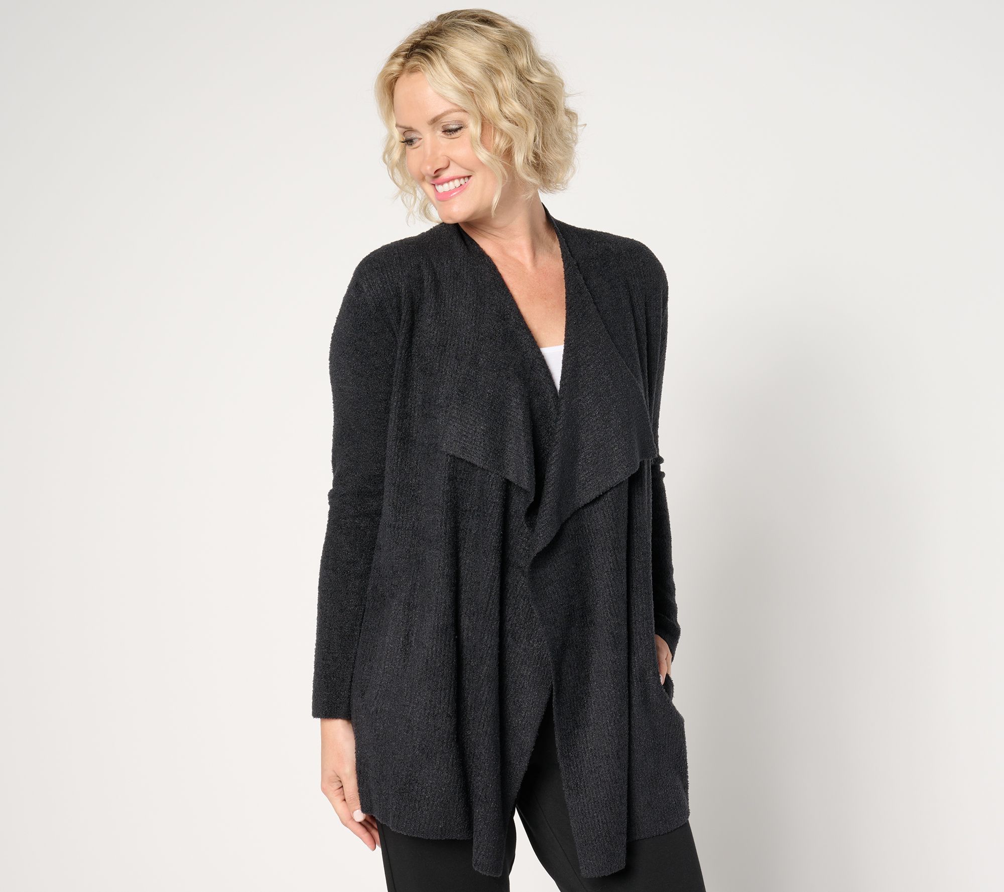 Barefoot Dreams Petite CozyChic Lite Ribbed Island Wrap Cardigan