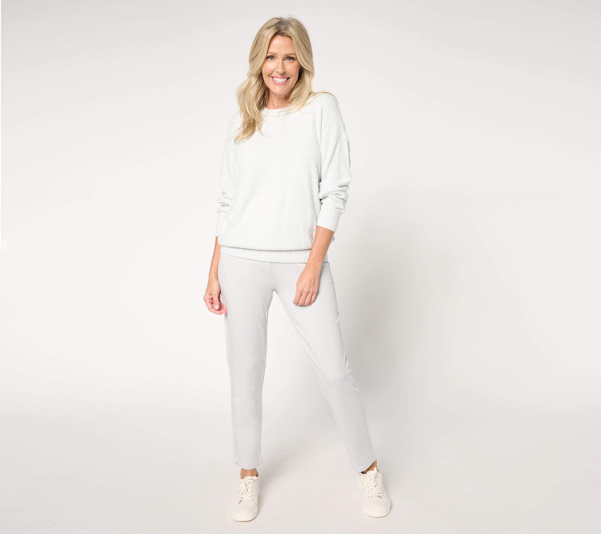 "As Is" Barefoot Dreams Petite CozyChic Lite Pullover & Strght Leg Pant