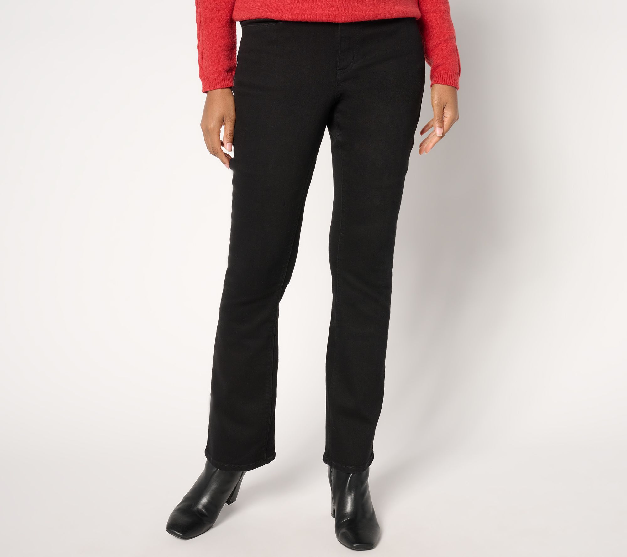 "As Is" Susan Graver Stretch Denim Petite Classic Boot Cut Jean