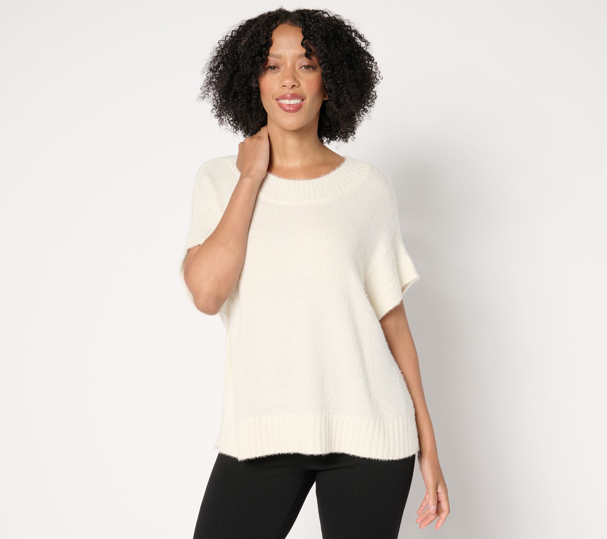 "As Is" Studio Park x Amy Stran Drop Shoulder Fuzzy Sweater