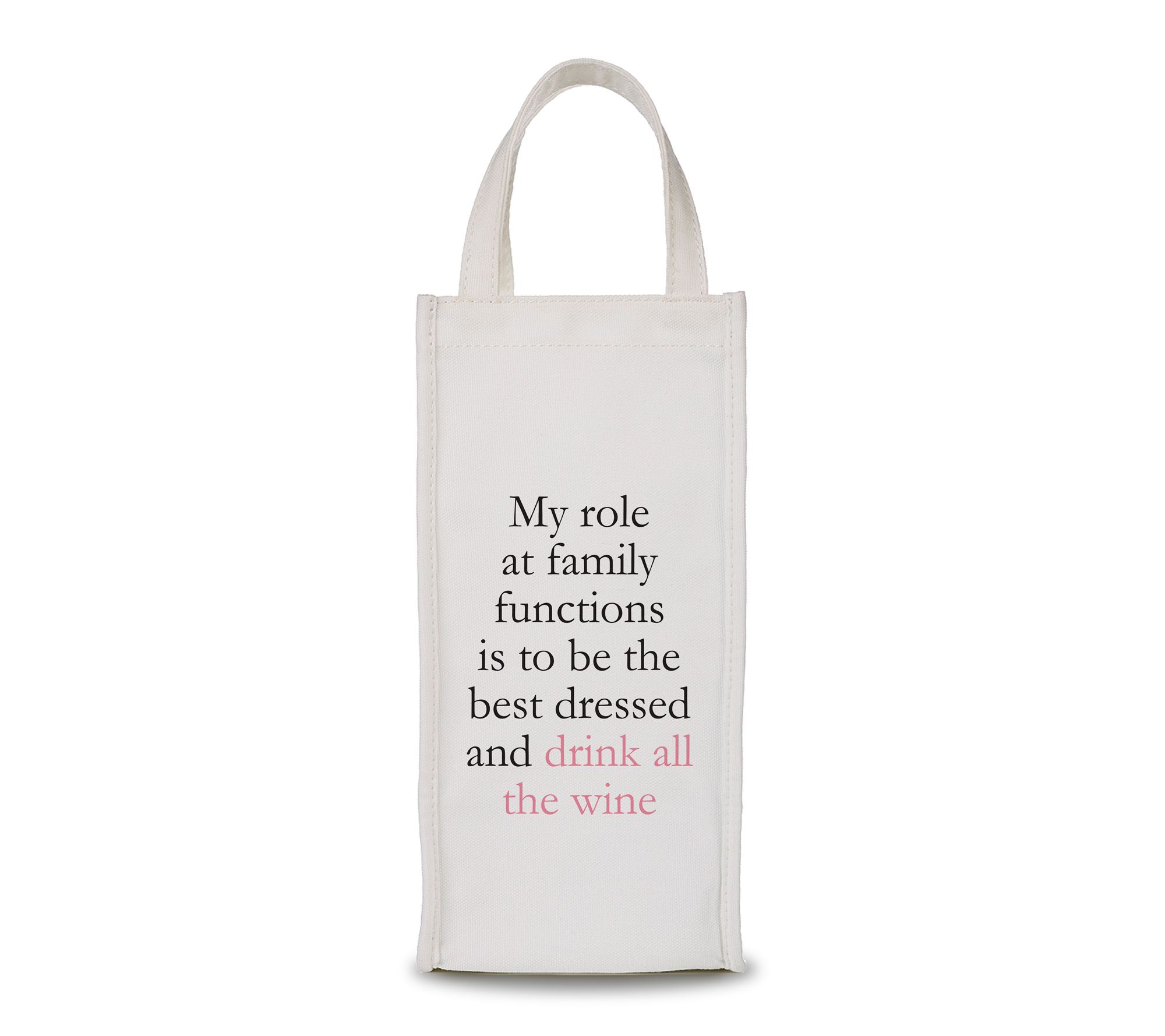 By The Edit Making Spirits Bright Holiday Cheer Wine Bag Tote