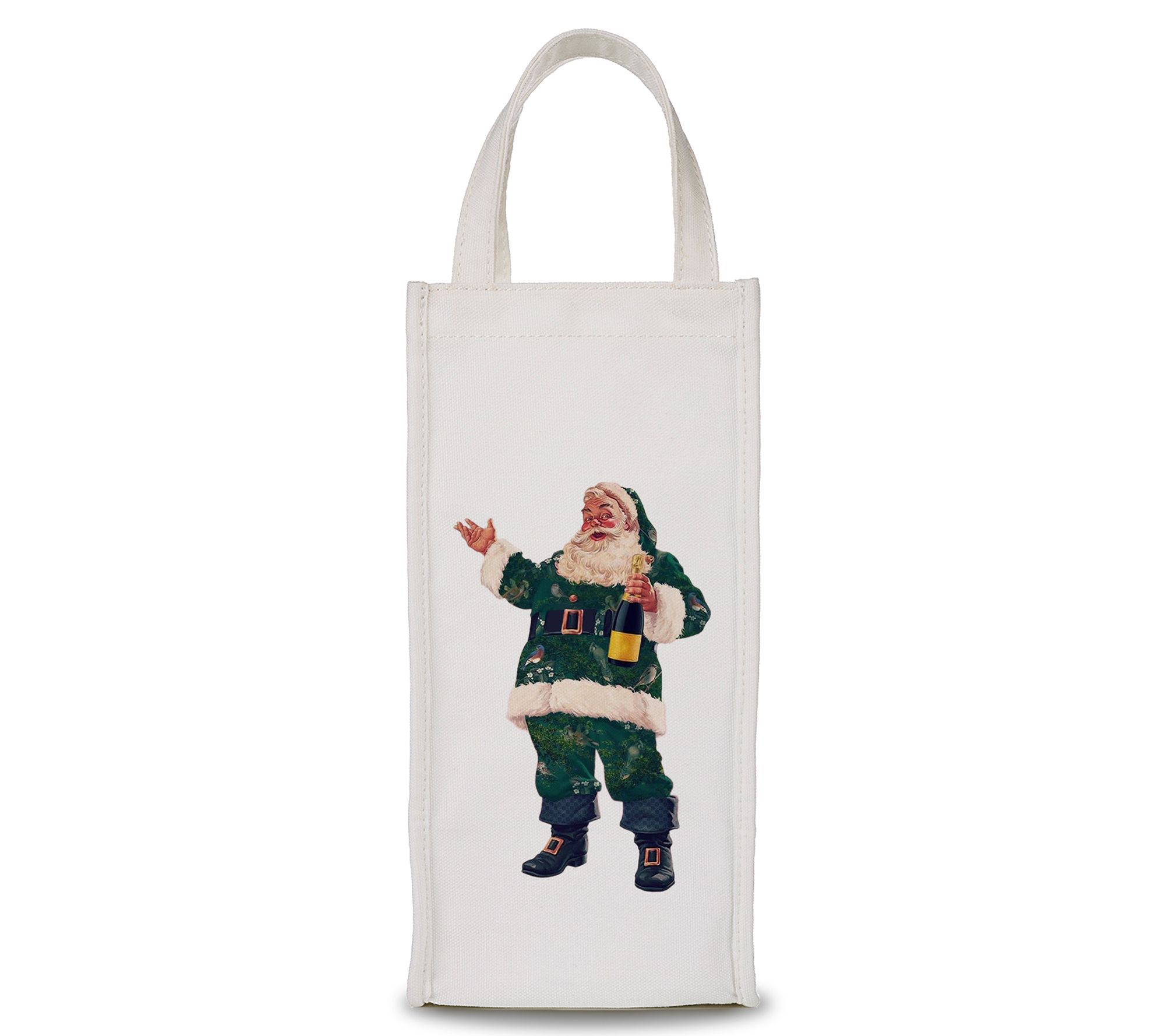 By The Edit Making Spirits Bright Holiday Cheer Wine Bag Tote