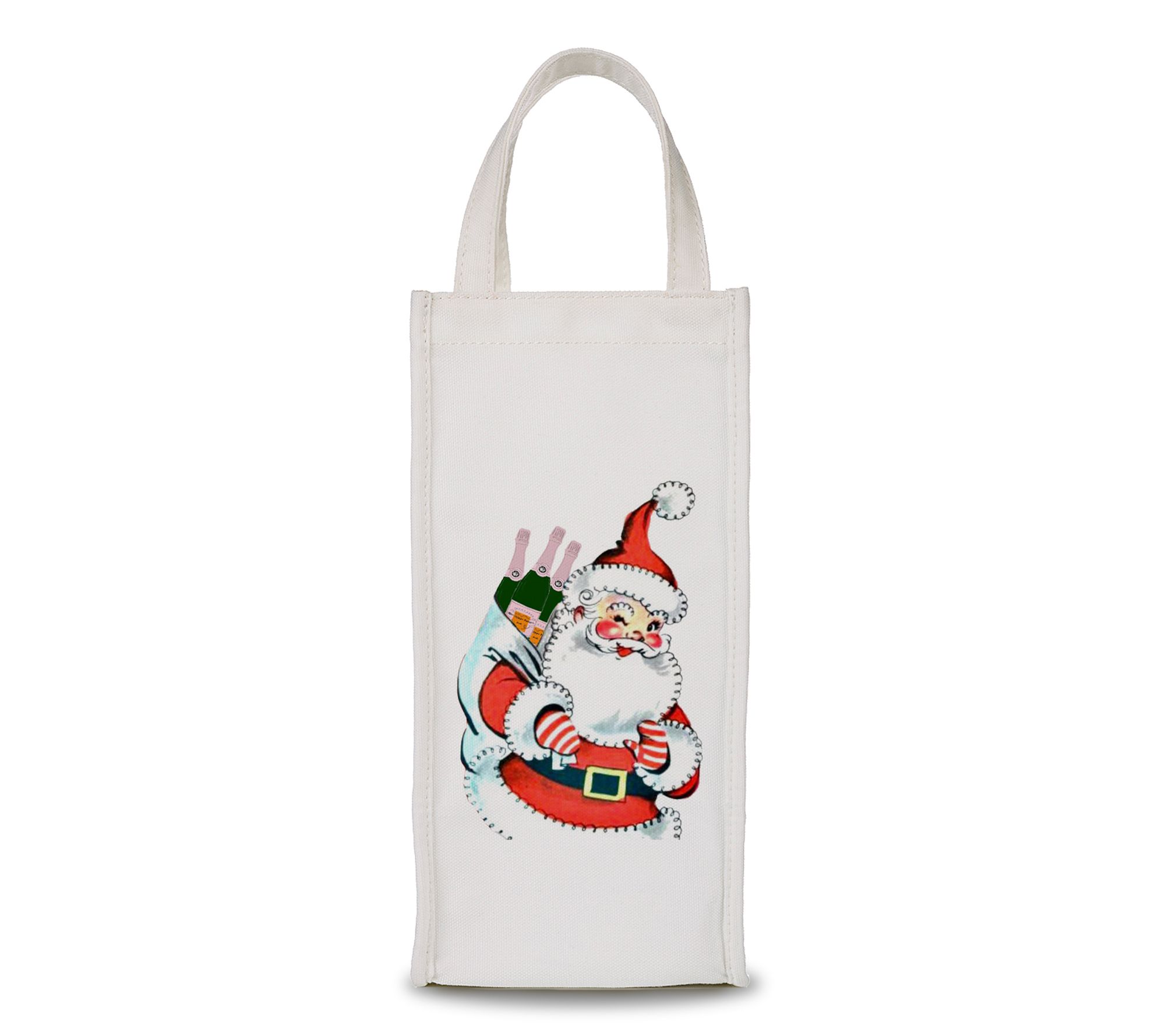 By The Edit Making Spirits Bright Holiday Cheer Wine Bag Tote
