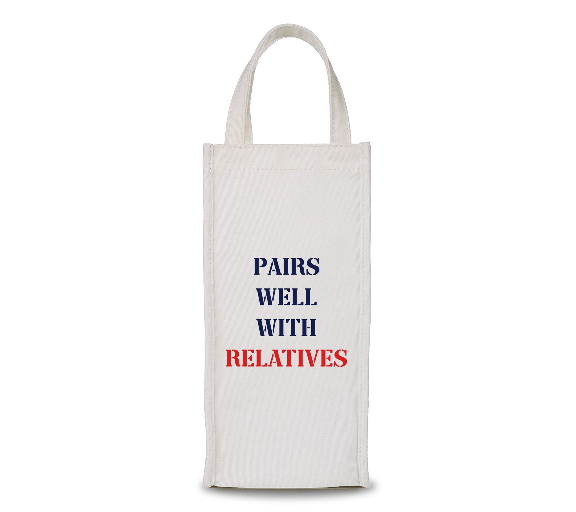 By The Edit Making Spirits Bright Holiday Cheer Wine Bag Tote