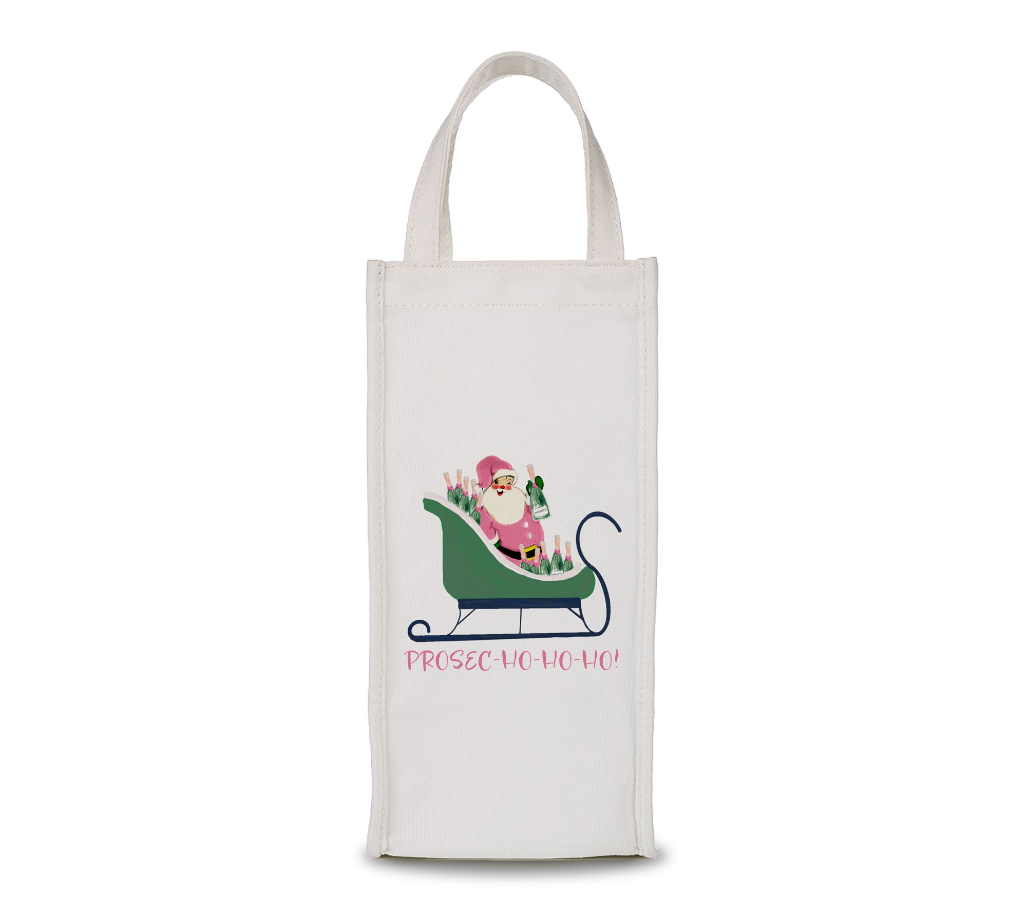 By The Edit Making Spirits Bright Holiday Cheer Wine Bag Tote