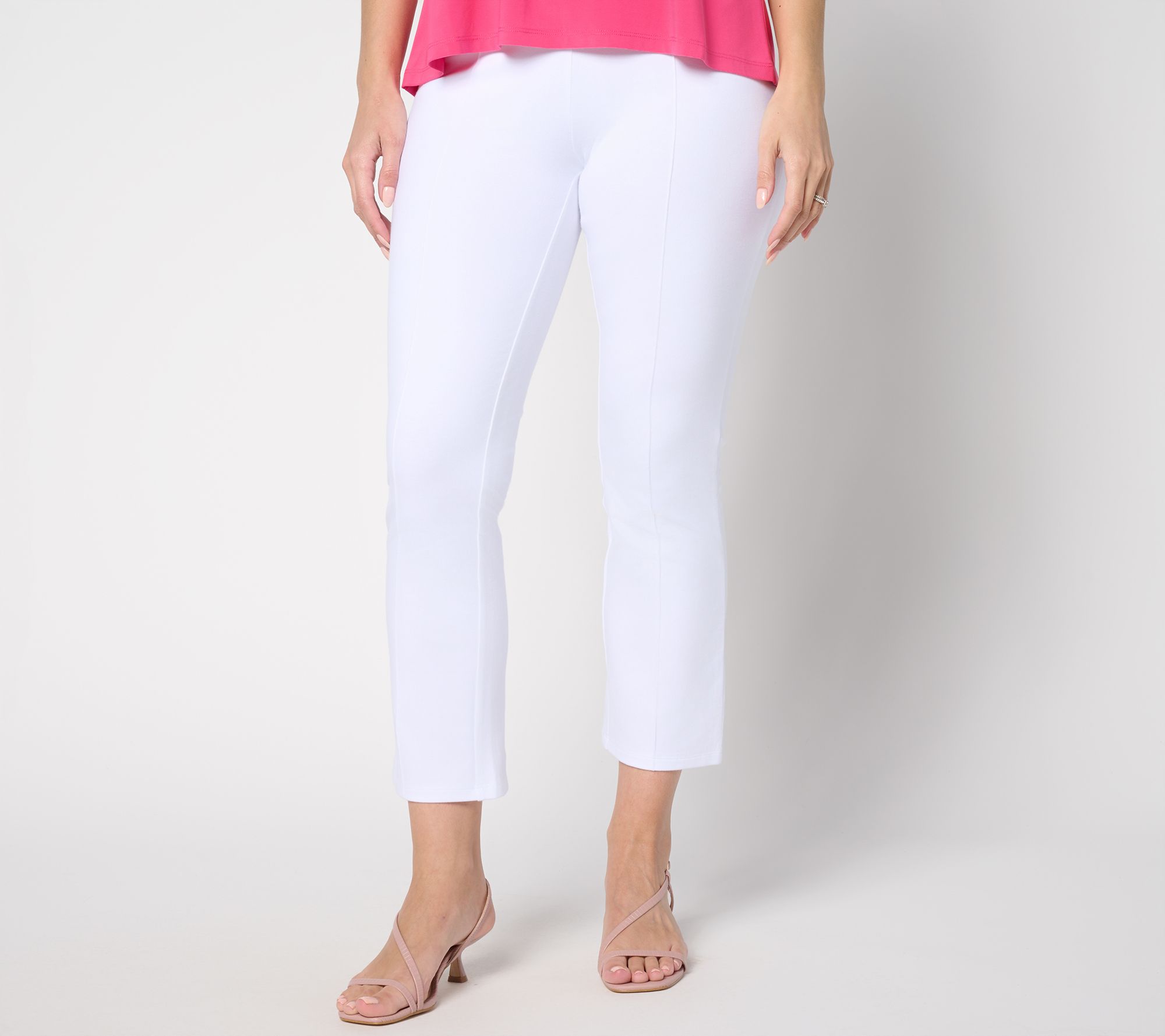 Women with Control Regular Tummy Control 86/14 Straight Leg Crop Pants