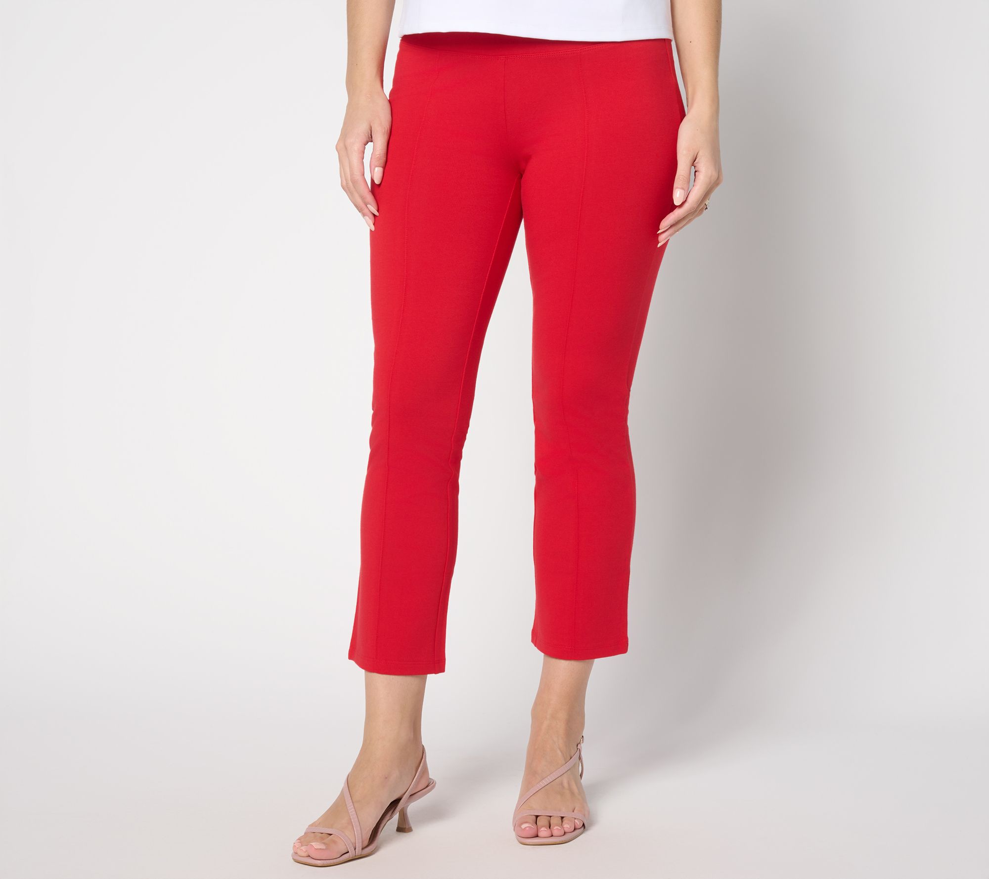 Women with Control Regular Tummy Control 86/14 Straight Leg Crop Pants