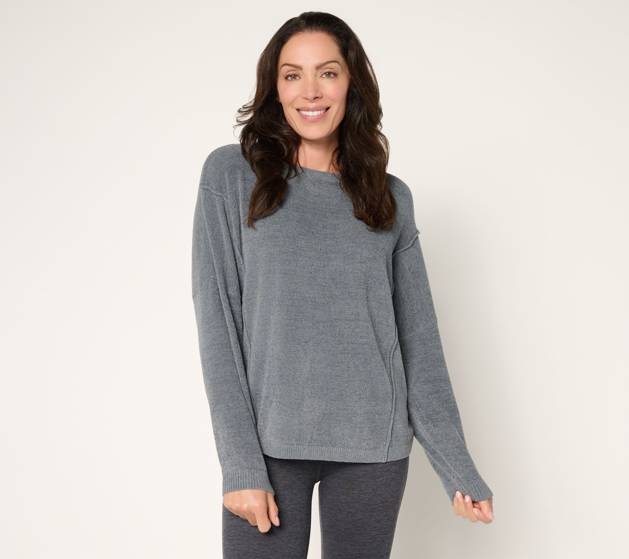 Barefoot Dreams CozyChic Ultra Lite Jersey Roll Boatneck Pullover
