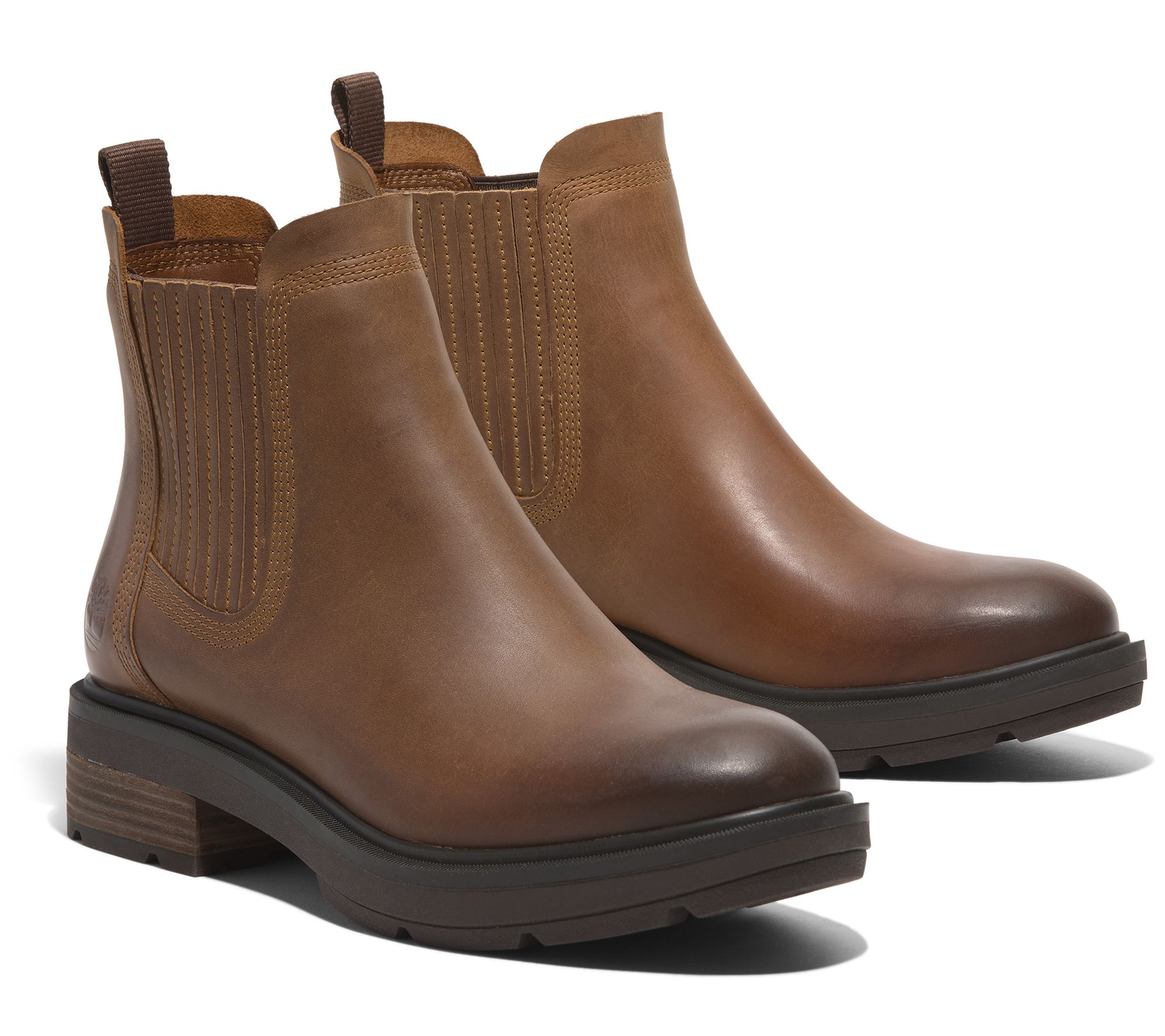 As Is Timberland Leather Pull-On Chelsea Boots-Brimfield