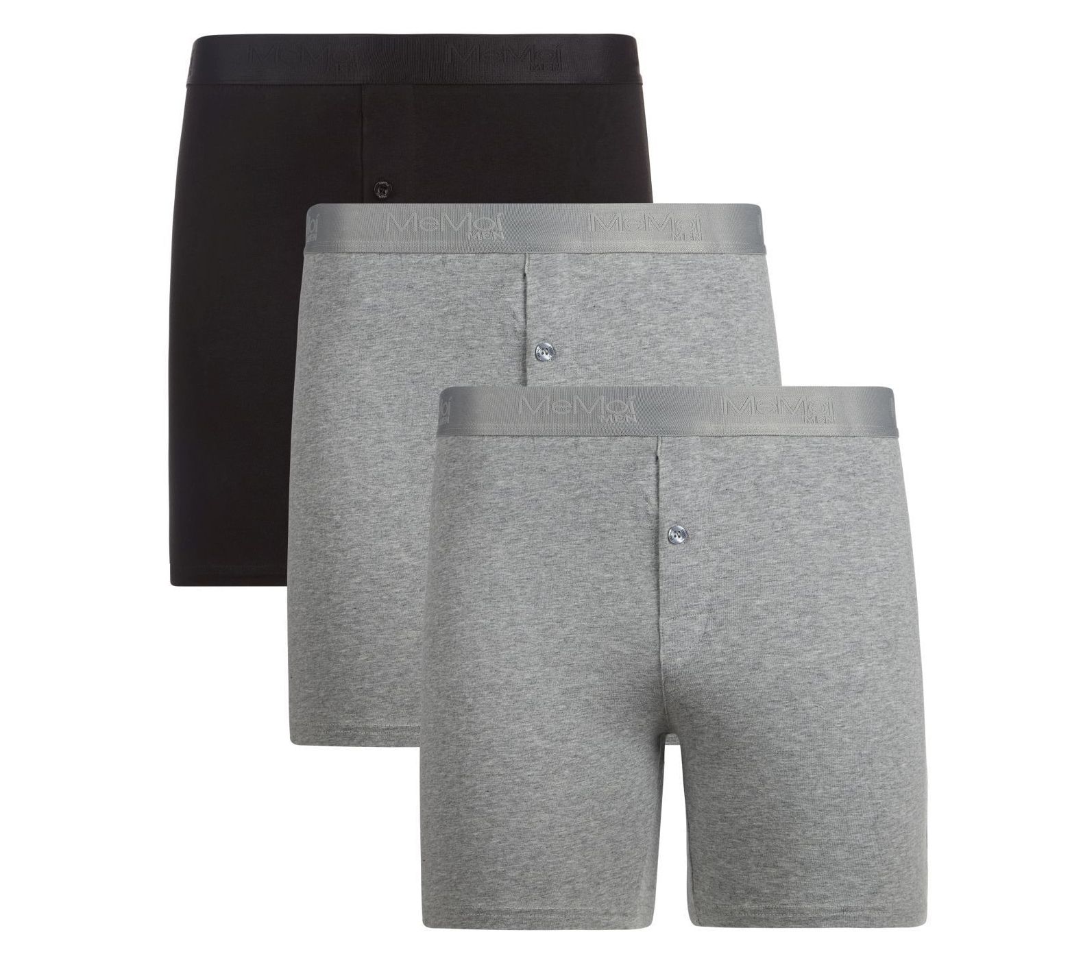 Memoi Men's Set of 3 Classic Fit Boxer Shorts