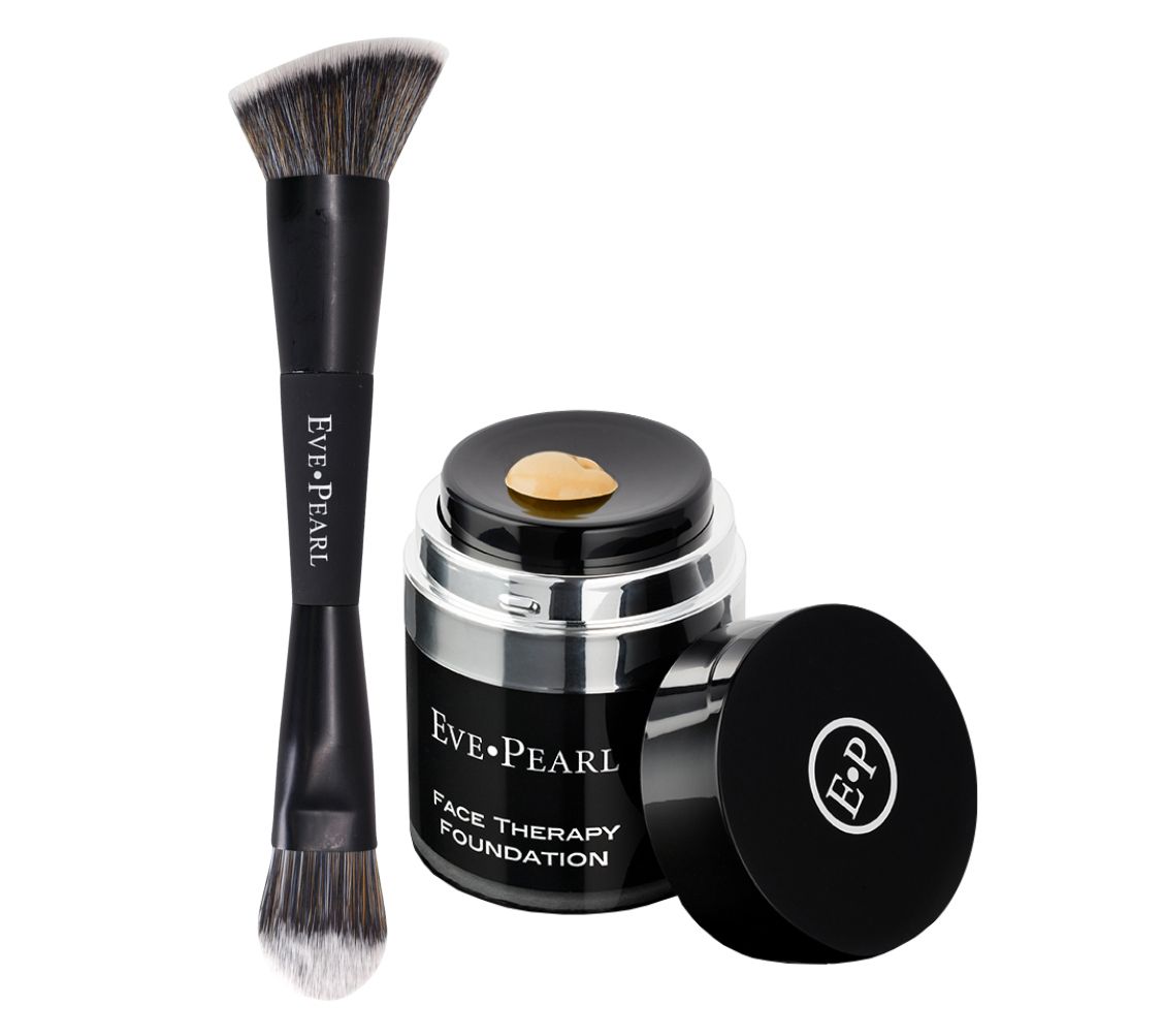 EVE PEARL Face Therapy Foundation & B201 Contour Blender Brush
