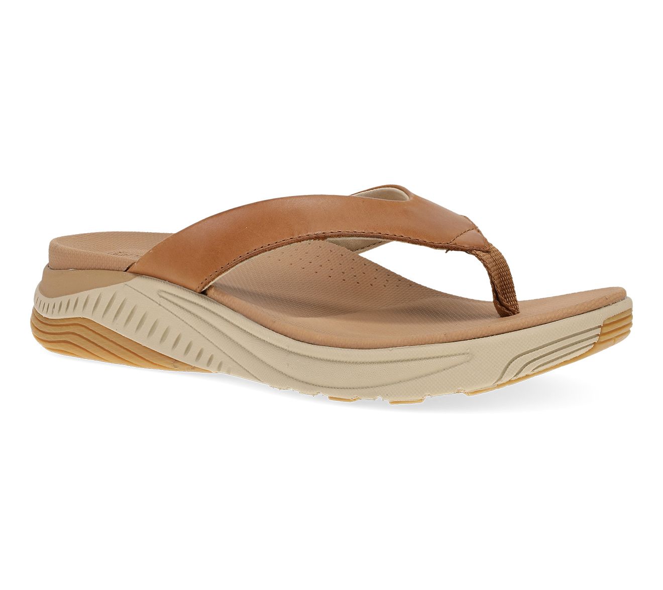 Dansko Rosemary Tan Calf Leather Thong Sandal