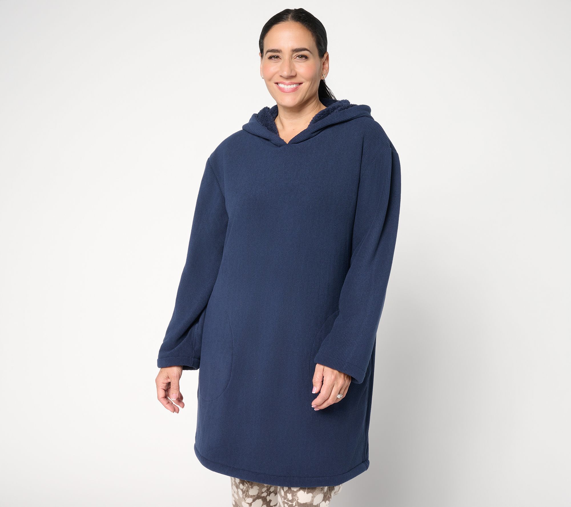 Berkshire Homewear Ribbed Microfleece Oversized Hoodie