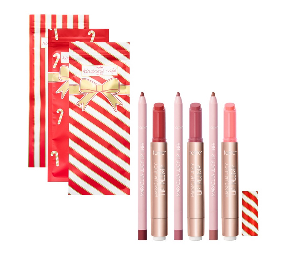 tarte kindness cafe maracuja juicy 6pc lip set with bags