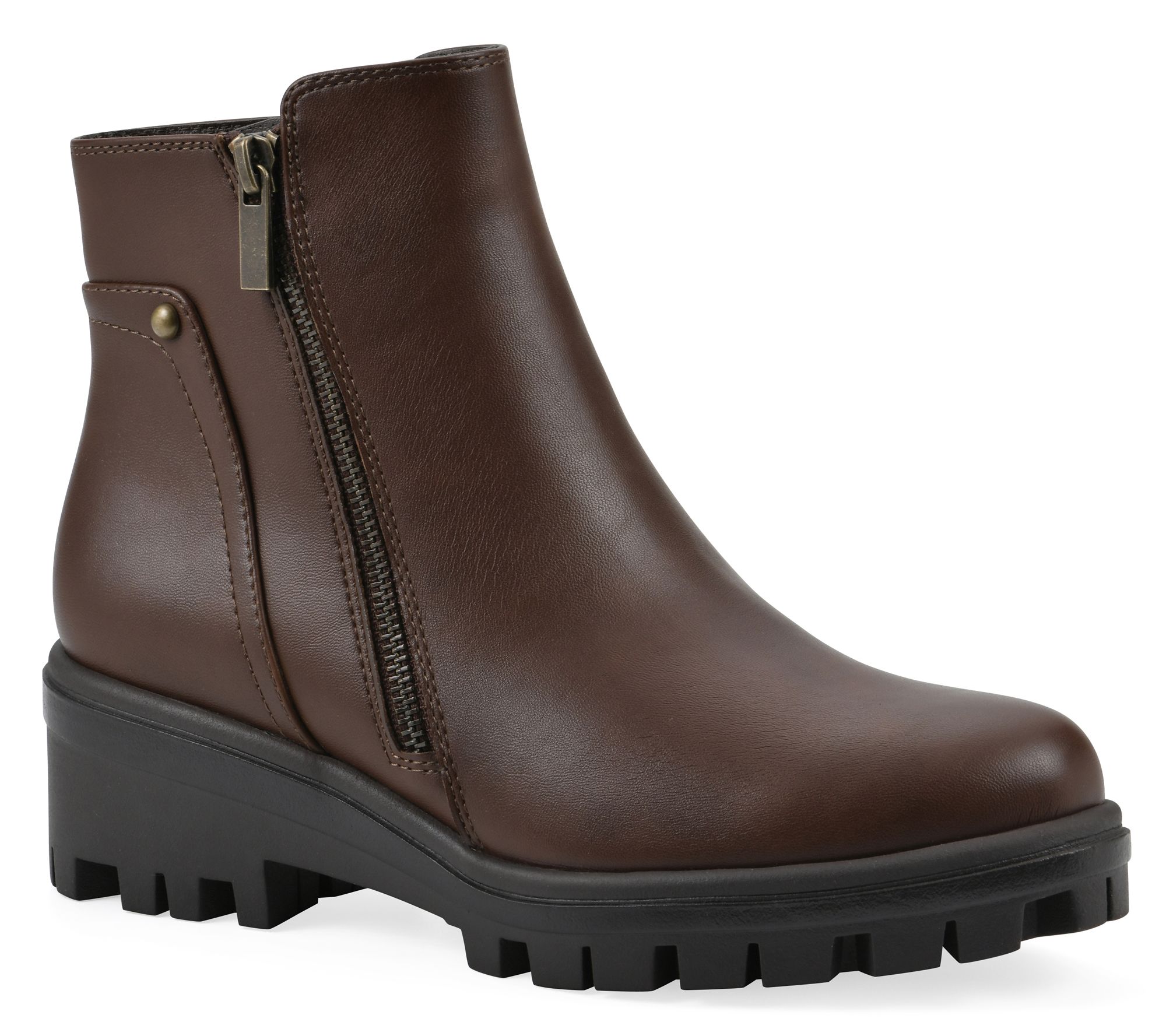 White Mountain Dual Side-Zip Ankle Boots - Tahj