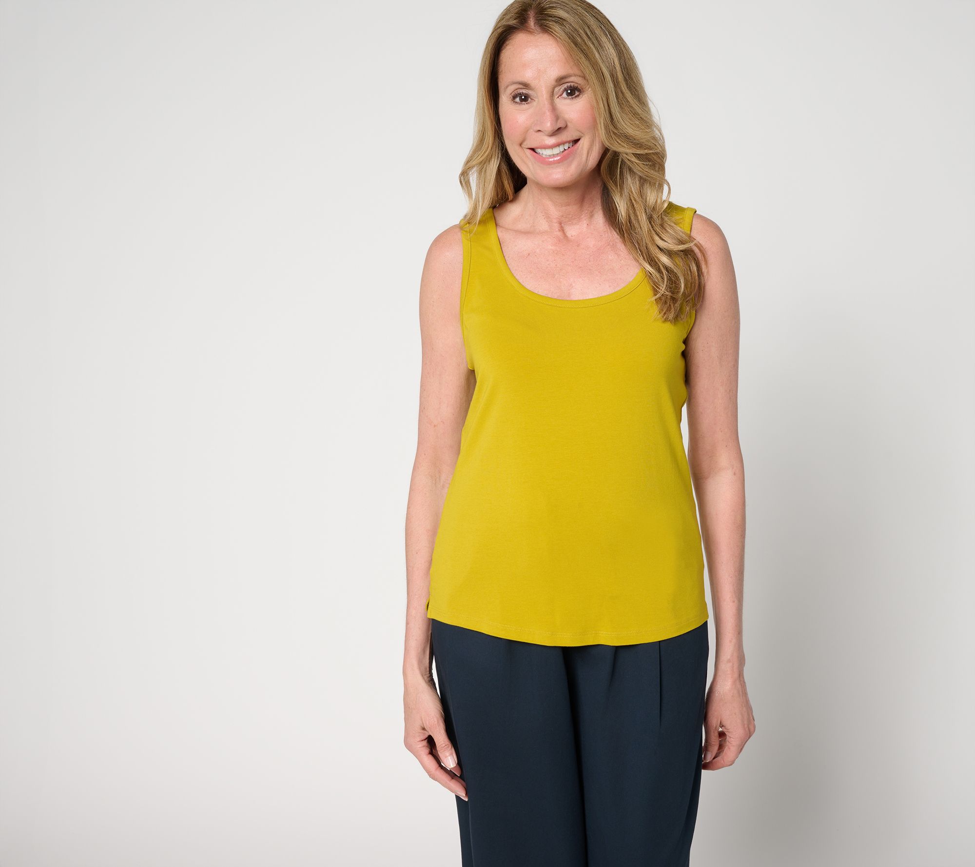 "As Is" Carla Rockmore Collection Scoop Neck Knit Tank