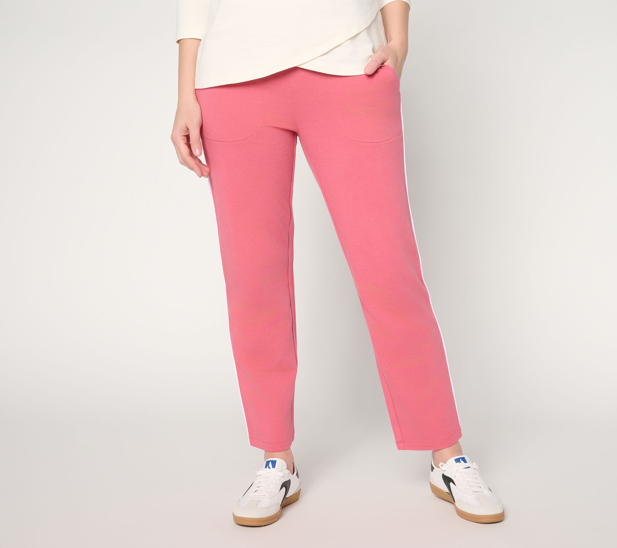 Denim & Co. Active Petite Drapey French Terry Pants