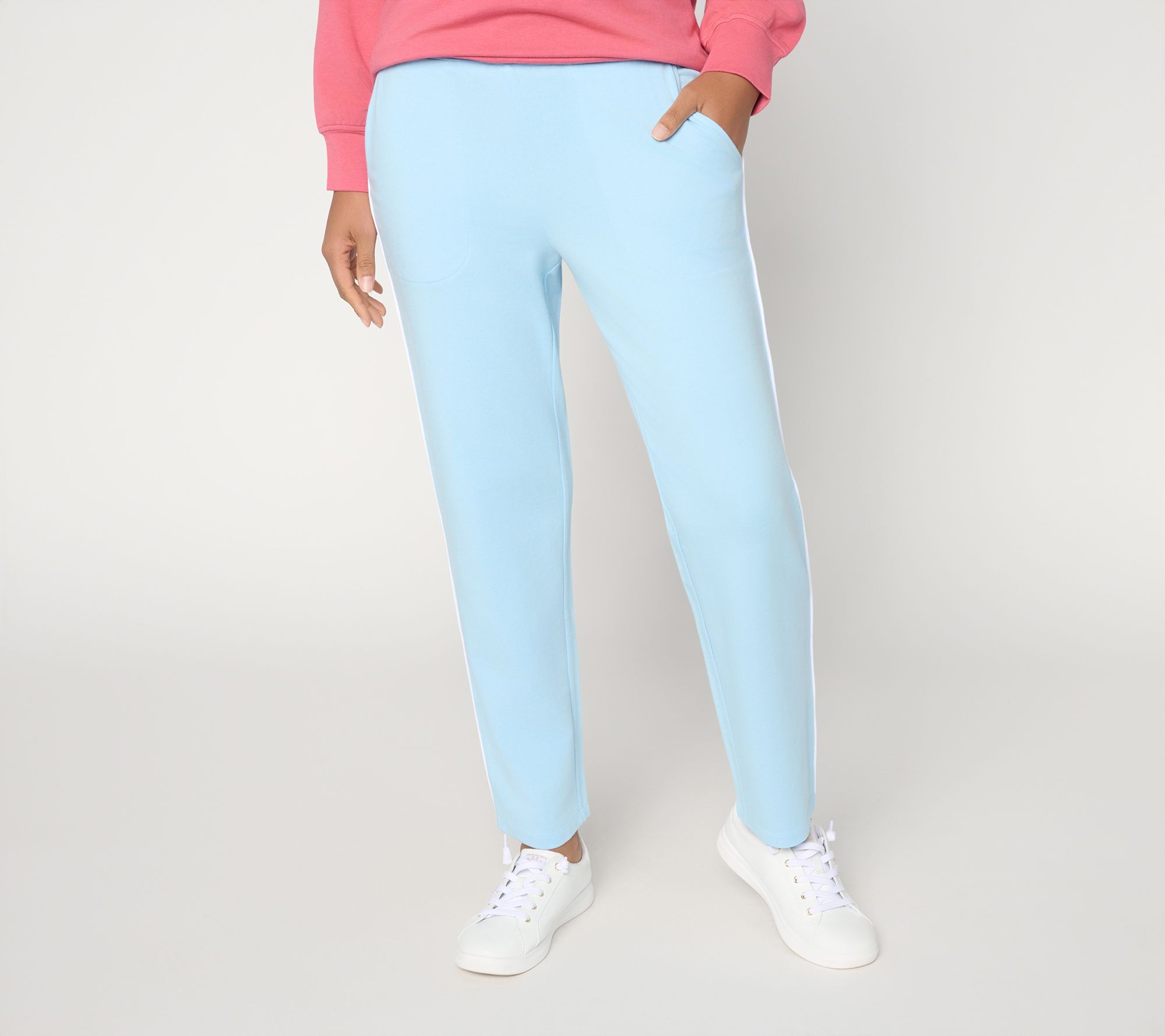 Denim & Co. Active Petite Drapey French Terry Pants