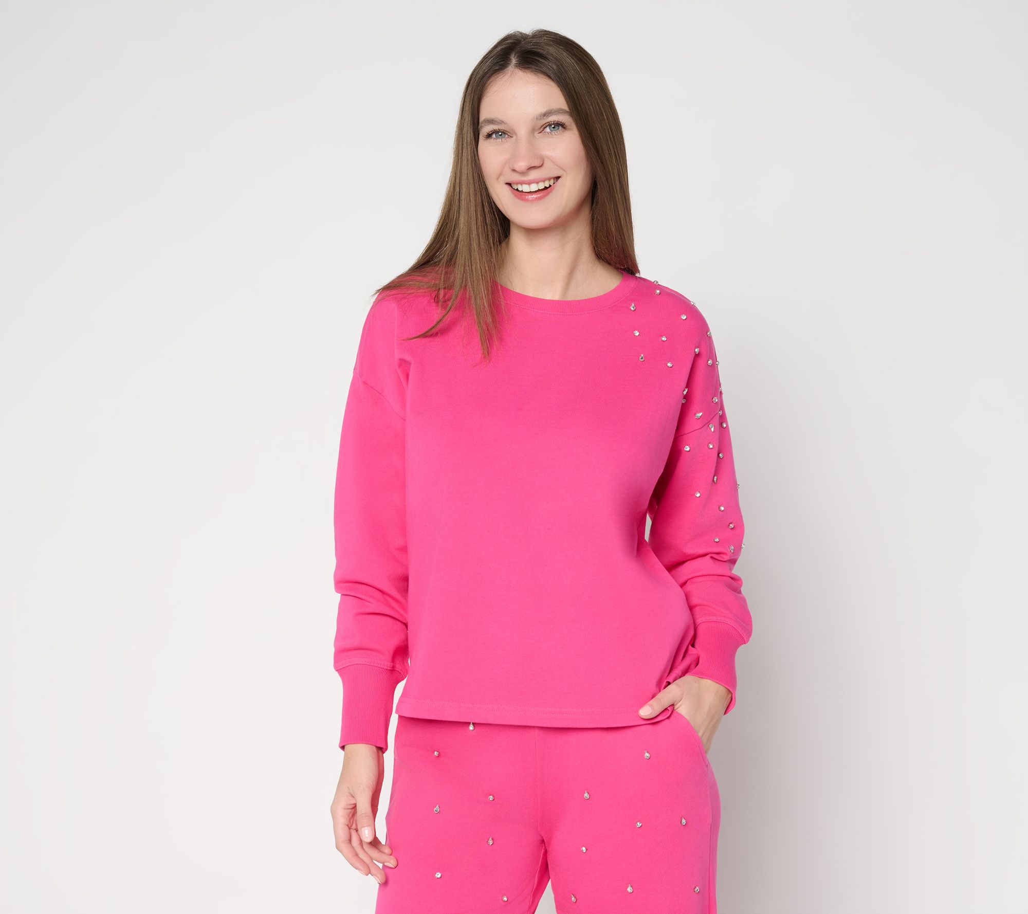 Mally Roncal French Terry Embellished Sweatshirt