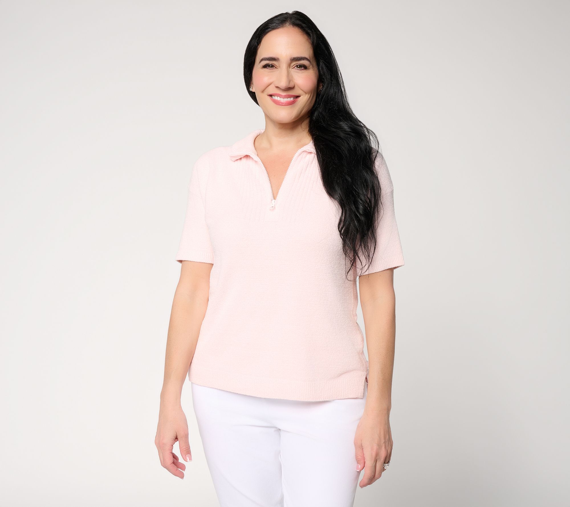 Barefoot Dreams CozyChic Ultra Lite Elbow Sleeve Half Zip