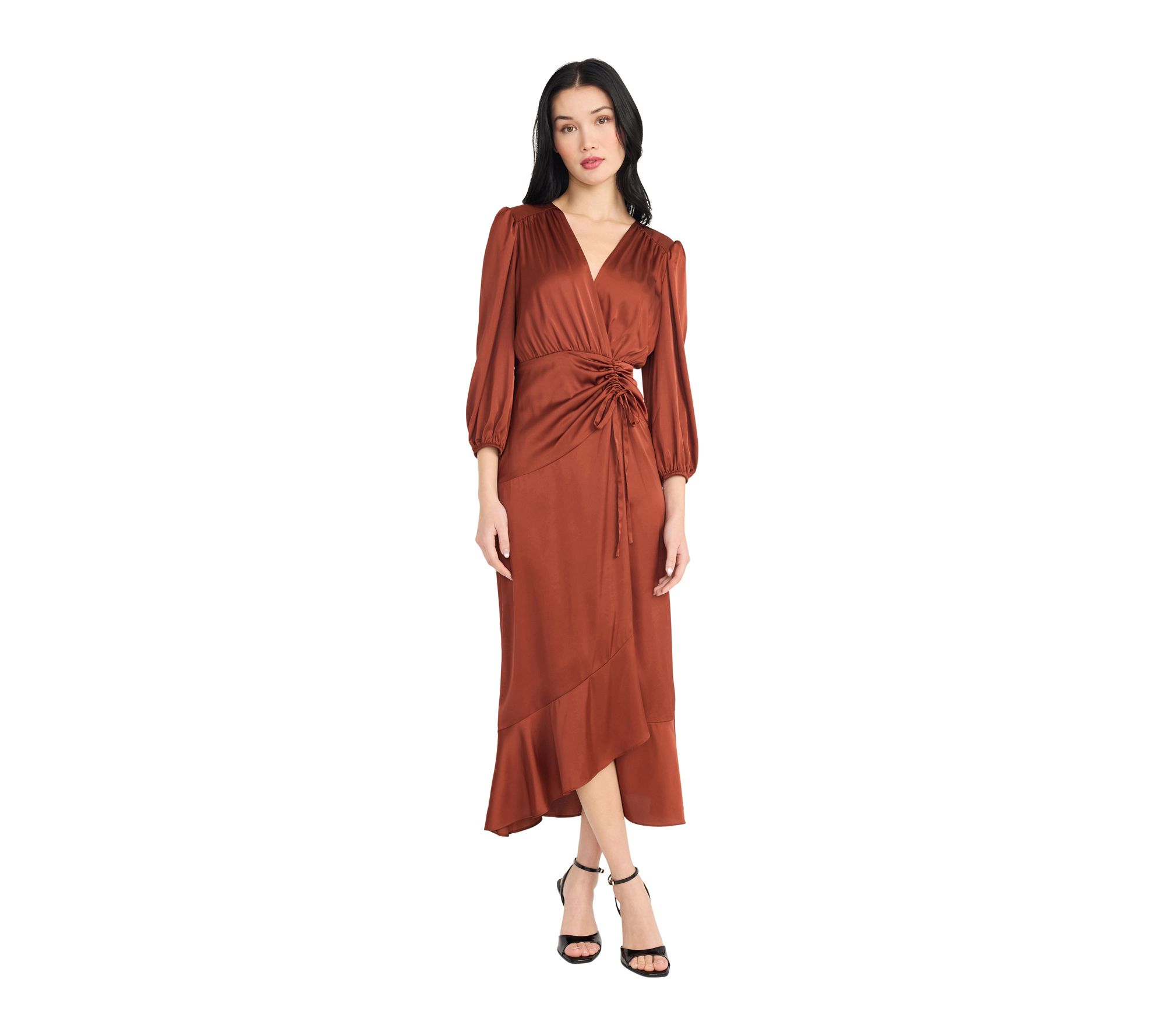 Donna Morgan Ruffled Hem Midi Dress