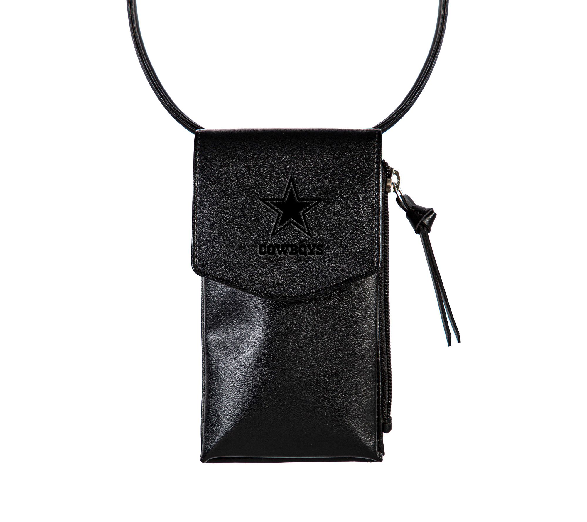 Evergreen Black Leather Cross Body Wallet withFL Team Logo