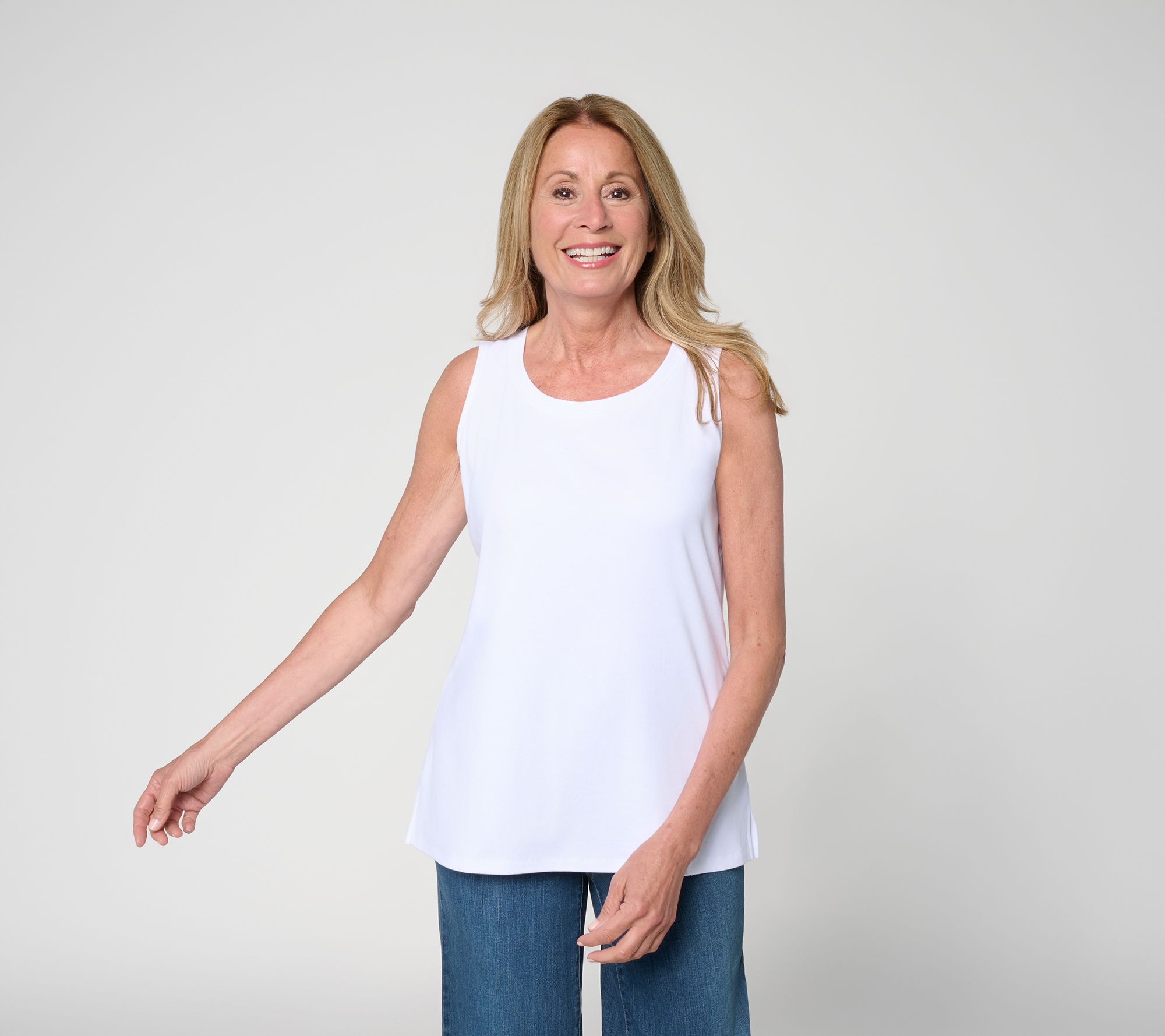 Belle by Kim Gravel TripleLuxe Micro Rib Modern Tank
