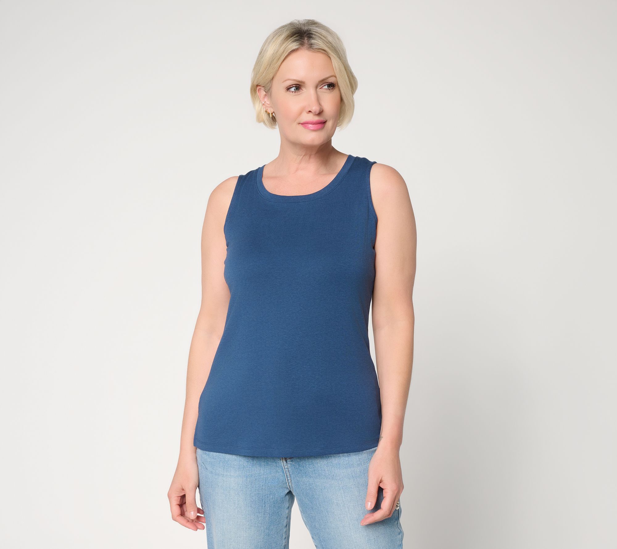 Belle by Kim Gravel TripleLuxe Micro Rib Modern Tank