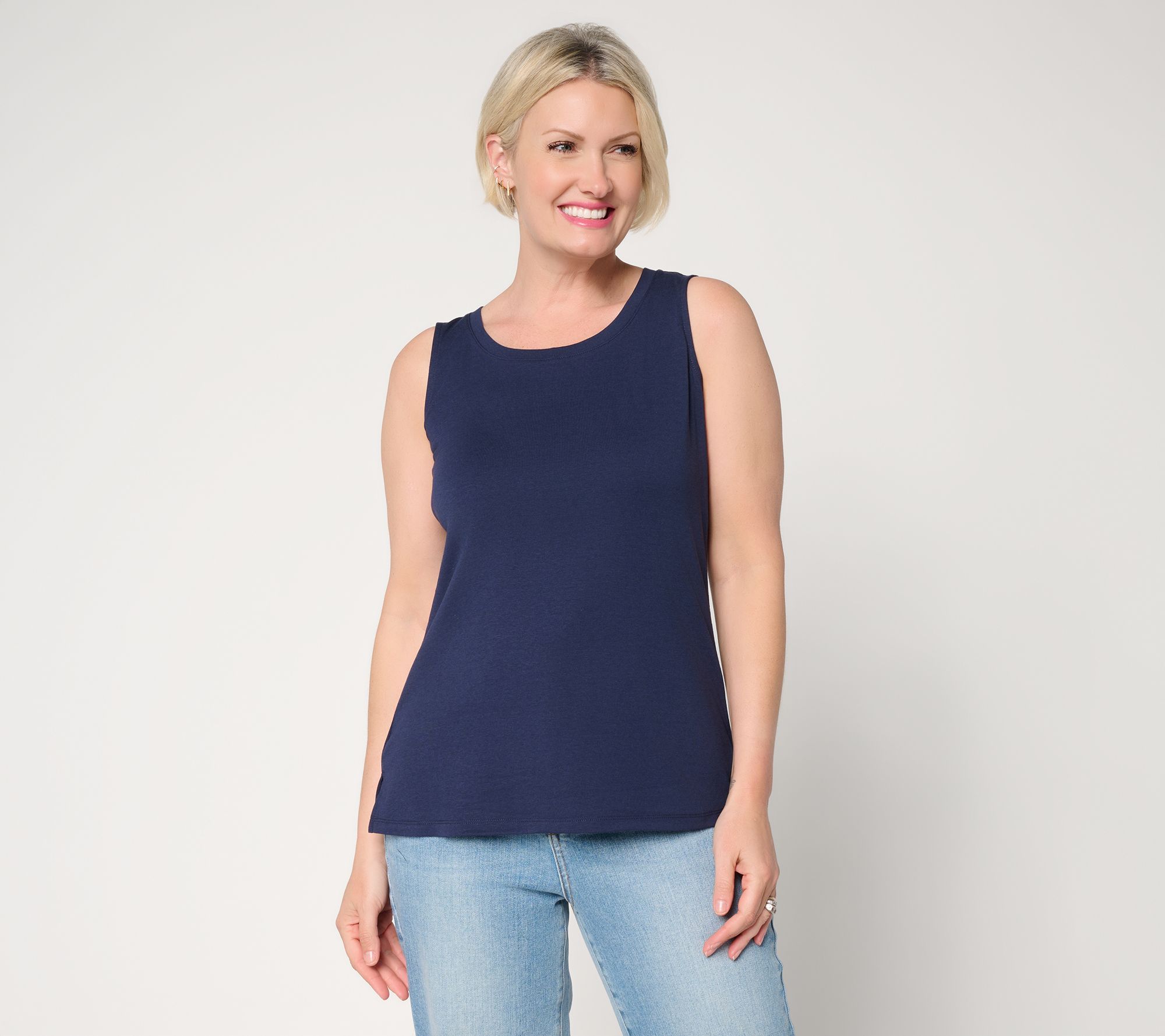 Belle by Kim Gravel TripleLuxe Micro Rib Modern Tank