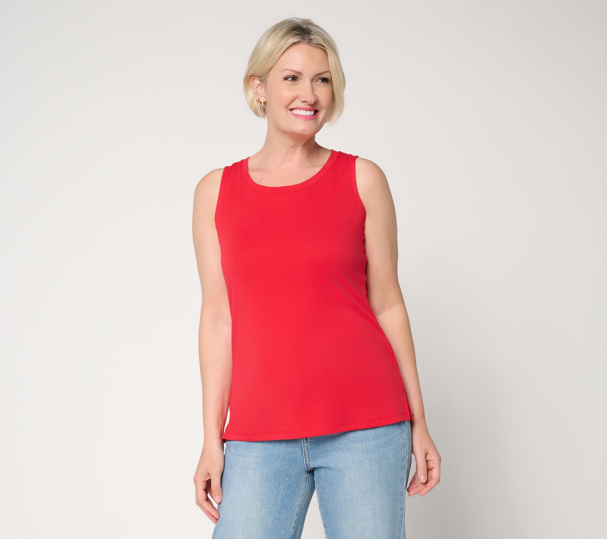 Belle by Kim Gravel TripleLuxe Micro Rib Modern Tank