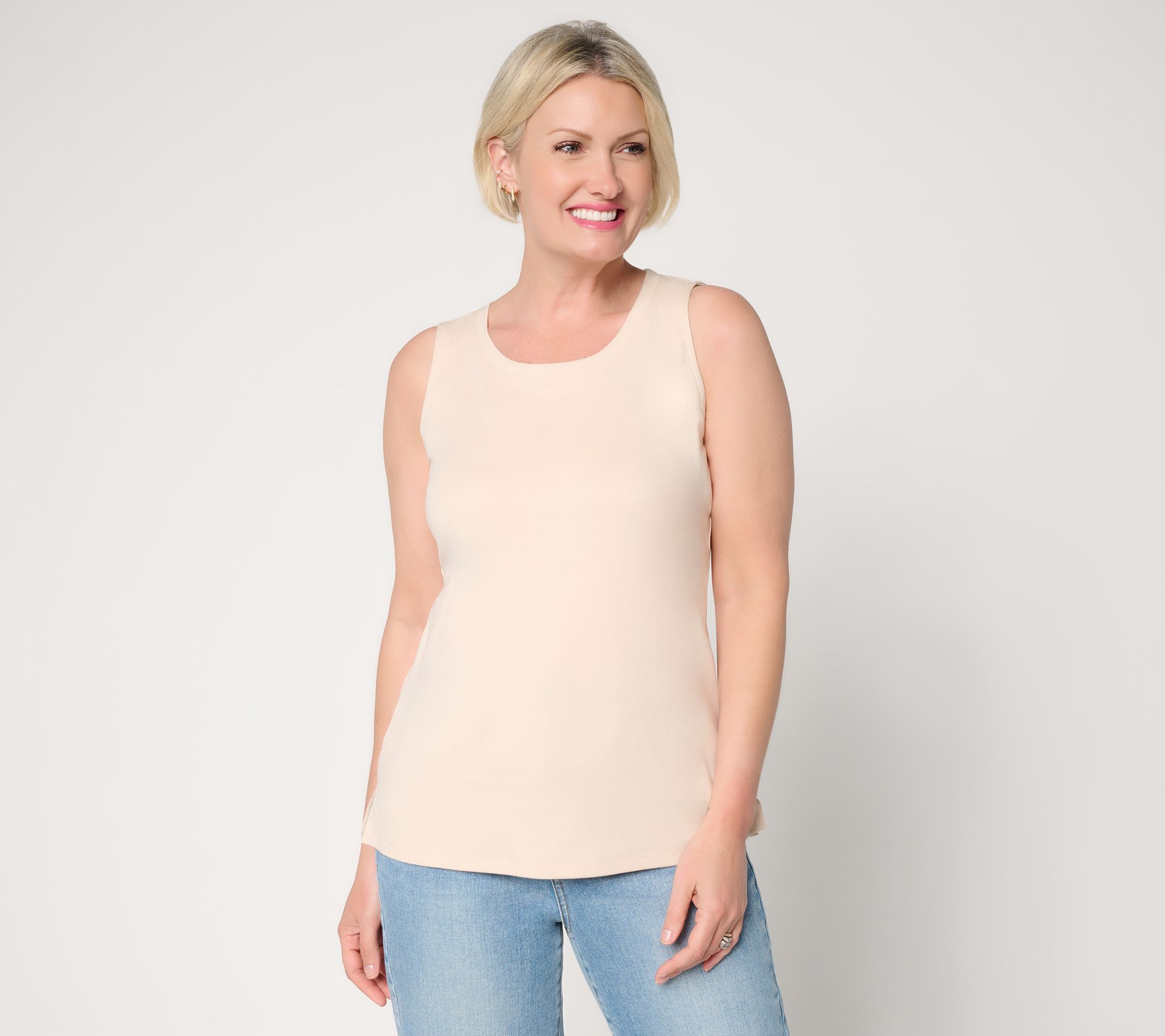 Belle by Kim Gravel TripleLuxe Micro Rib Modern Tank