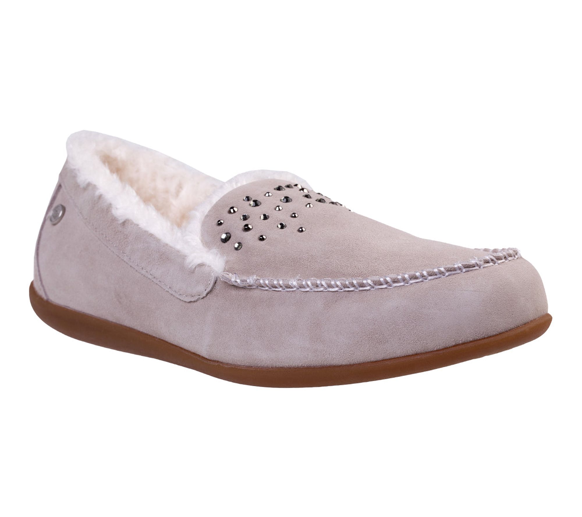 Spenco Orthotic Suede Rhinestone Slip-Ons - Balboa