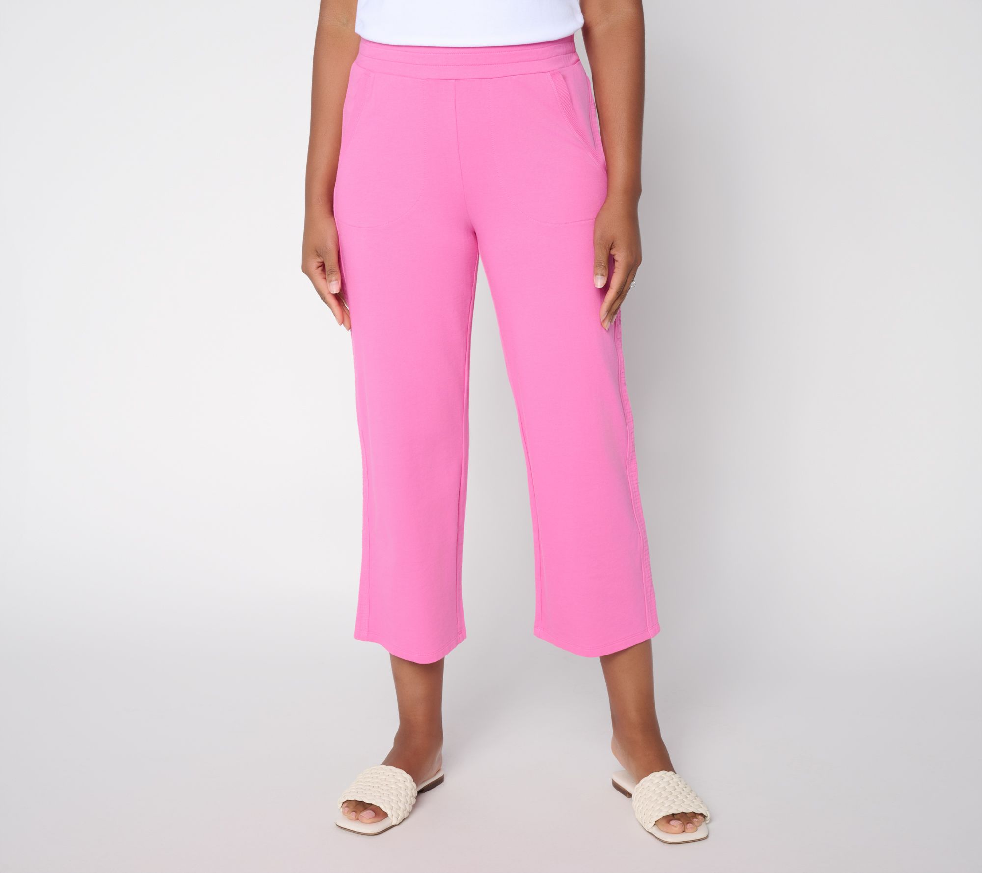 Belle Beach by Kim Gravel Regular Gauze Inset French Terry Pant