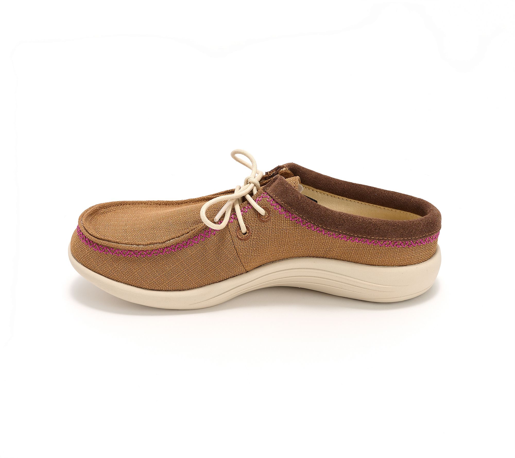 Revitalign Orthotic Canvas Stitched Mules - Siesta Surf - QVC.com