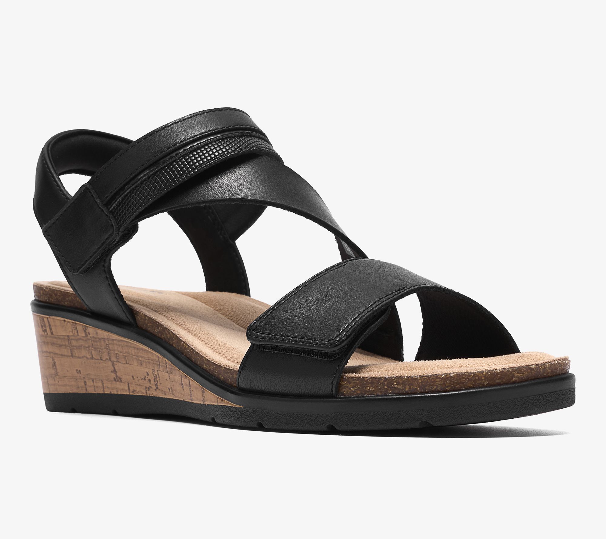 Clarks Collection Leather Wedges -Kacha Wave