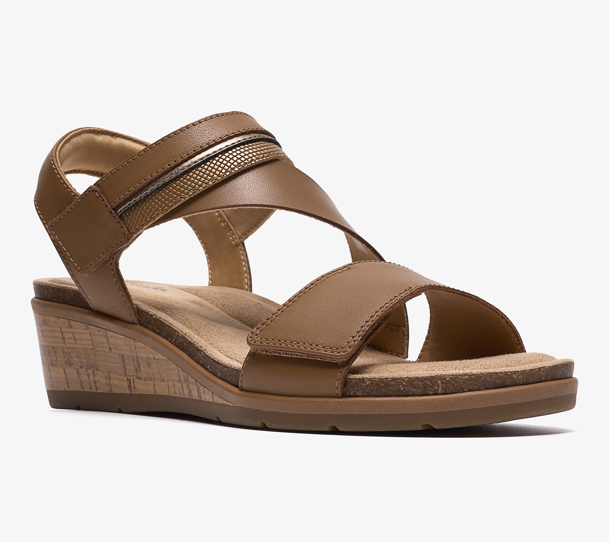 Clarks Collection Leather Wedges -Kacha Wave