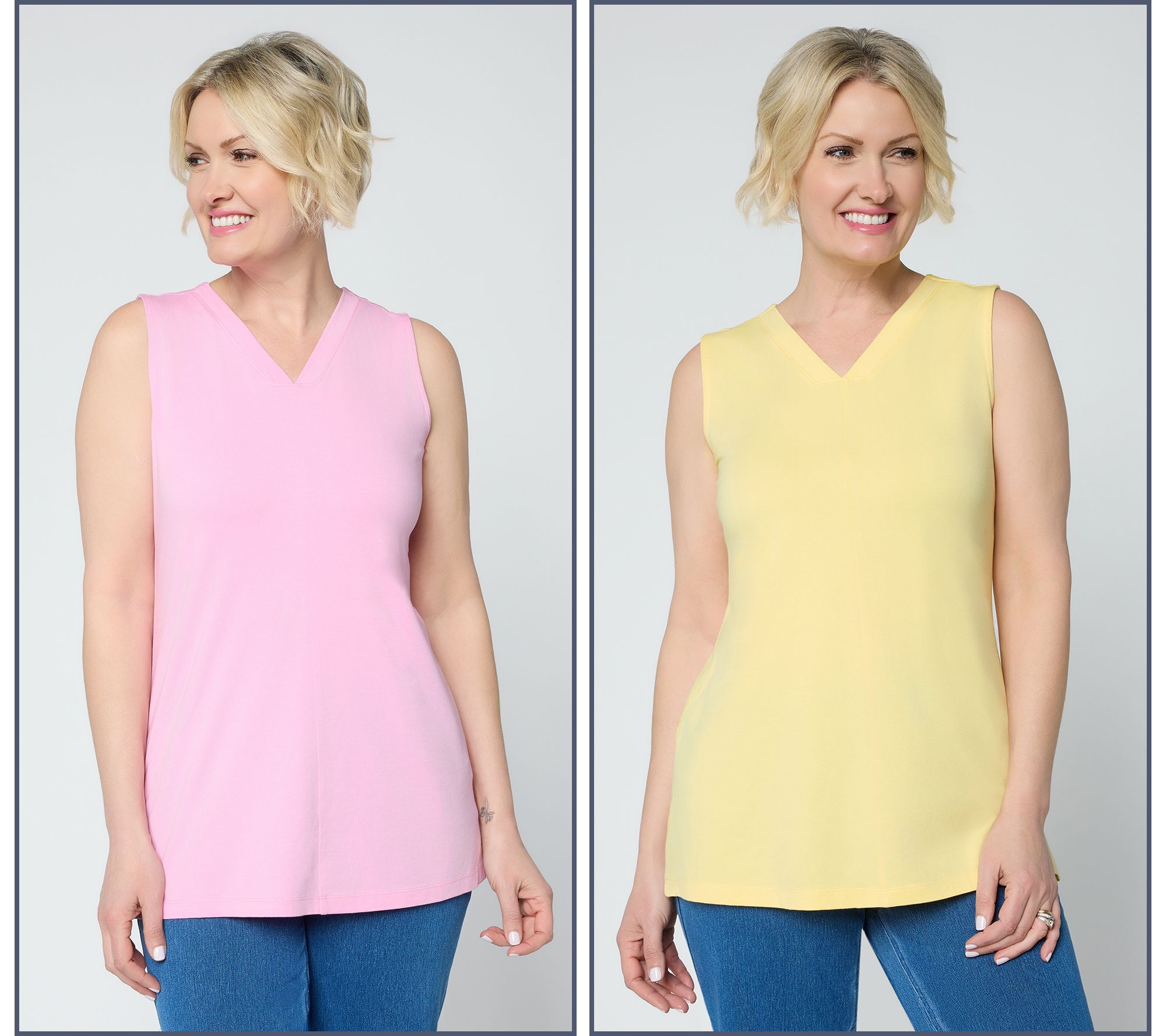 Denim & Co. Essentials Favorite Jersey V-Neck Tunic