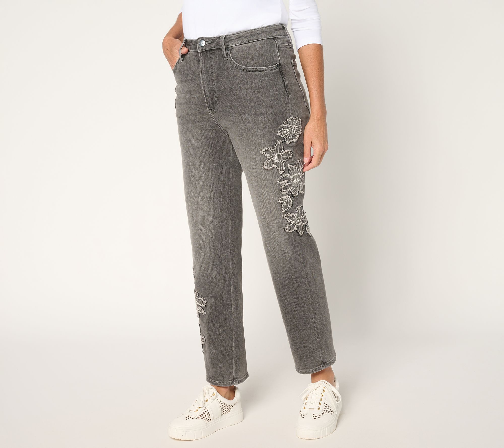 "As Is" Driftwood Jeans Royce Straight Leg Jean- Petunia